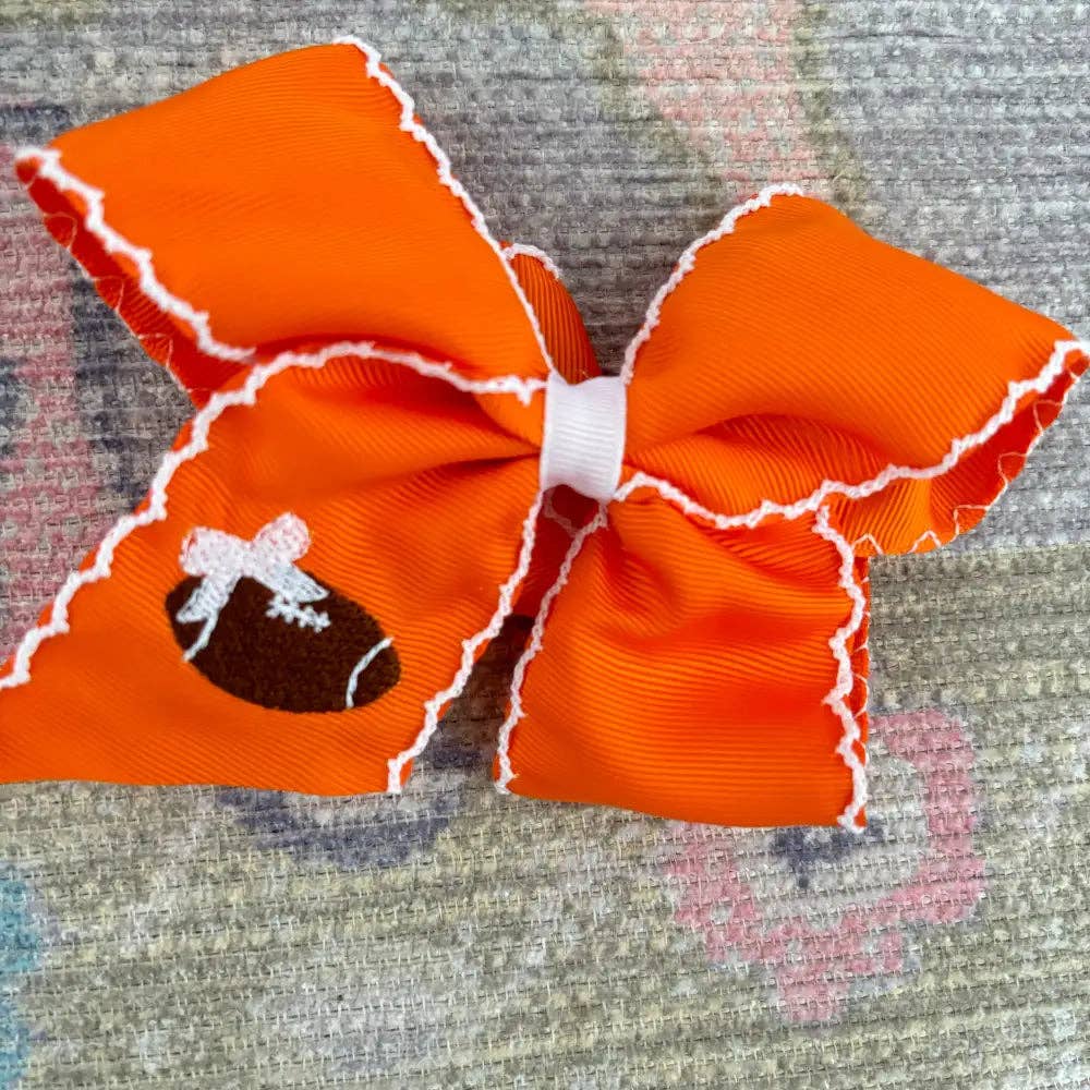 Classic Grosgrain Moonstitch Hair Bow - Medium