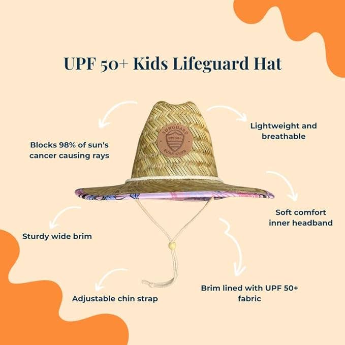 Little Straw Lifeguard Hat (Island)