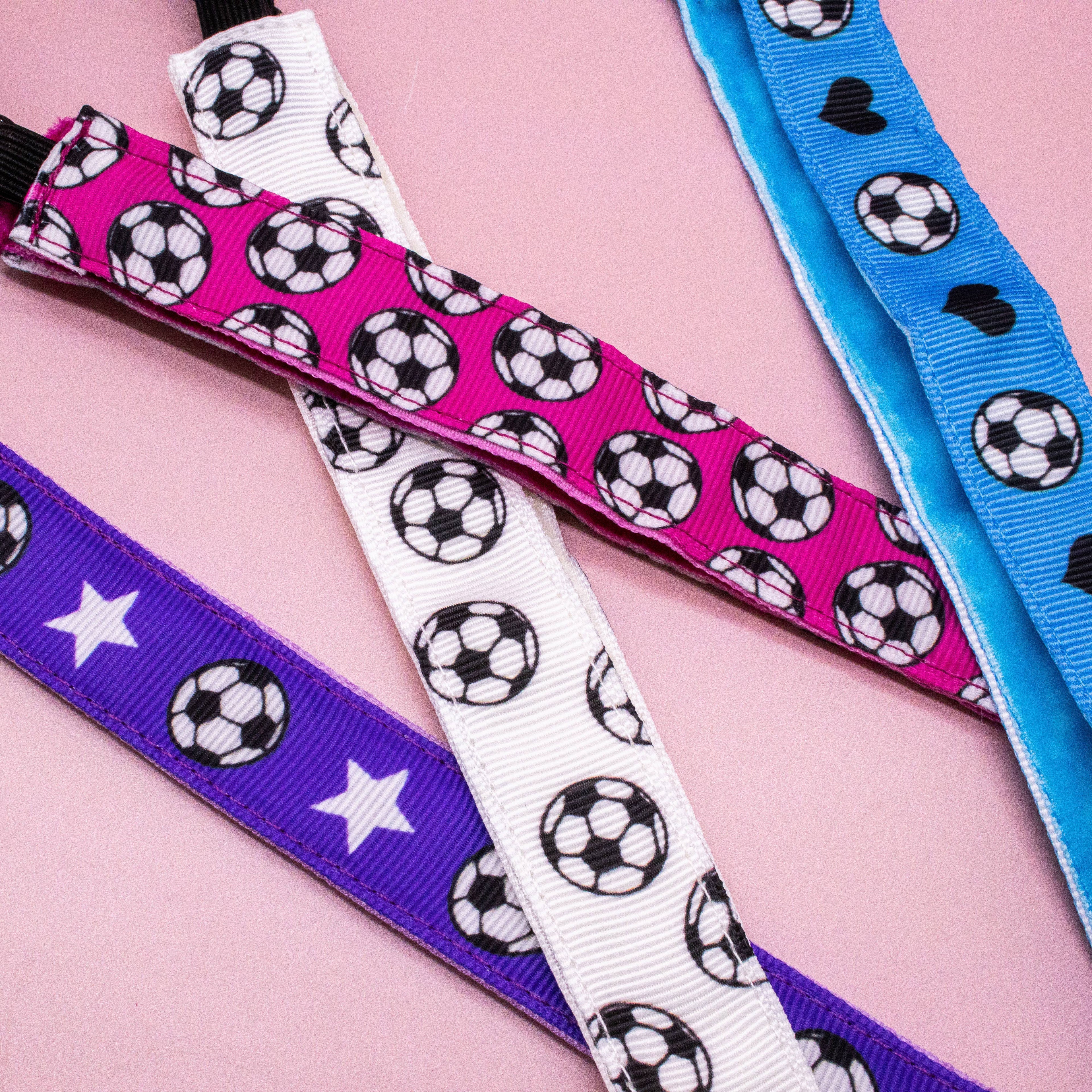 Adjustable No Slip Soccer Headbands: Blue / 1 Pack