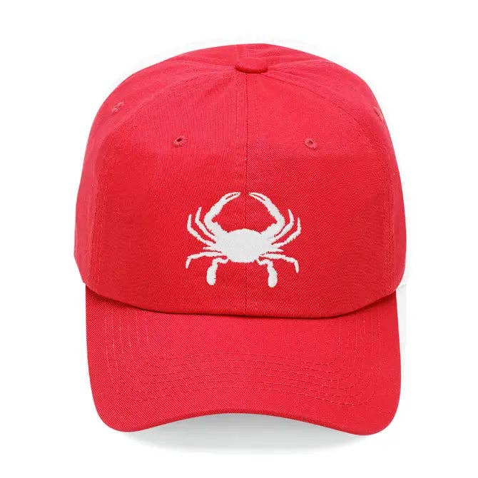 Crab Embroidered Cap #M190VL-CRAB