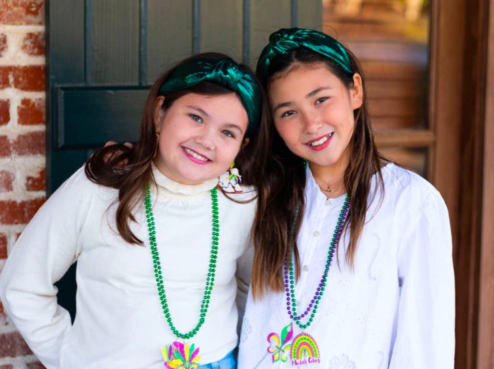  Green Padded Metallic Knotted Headband