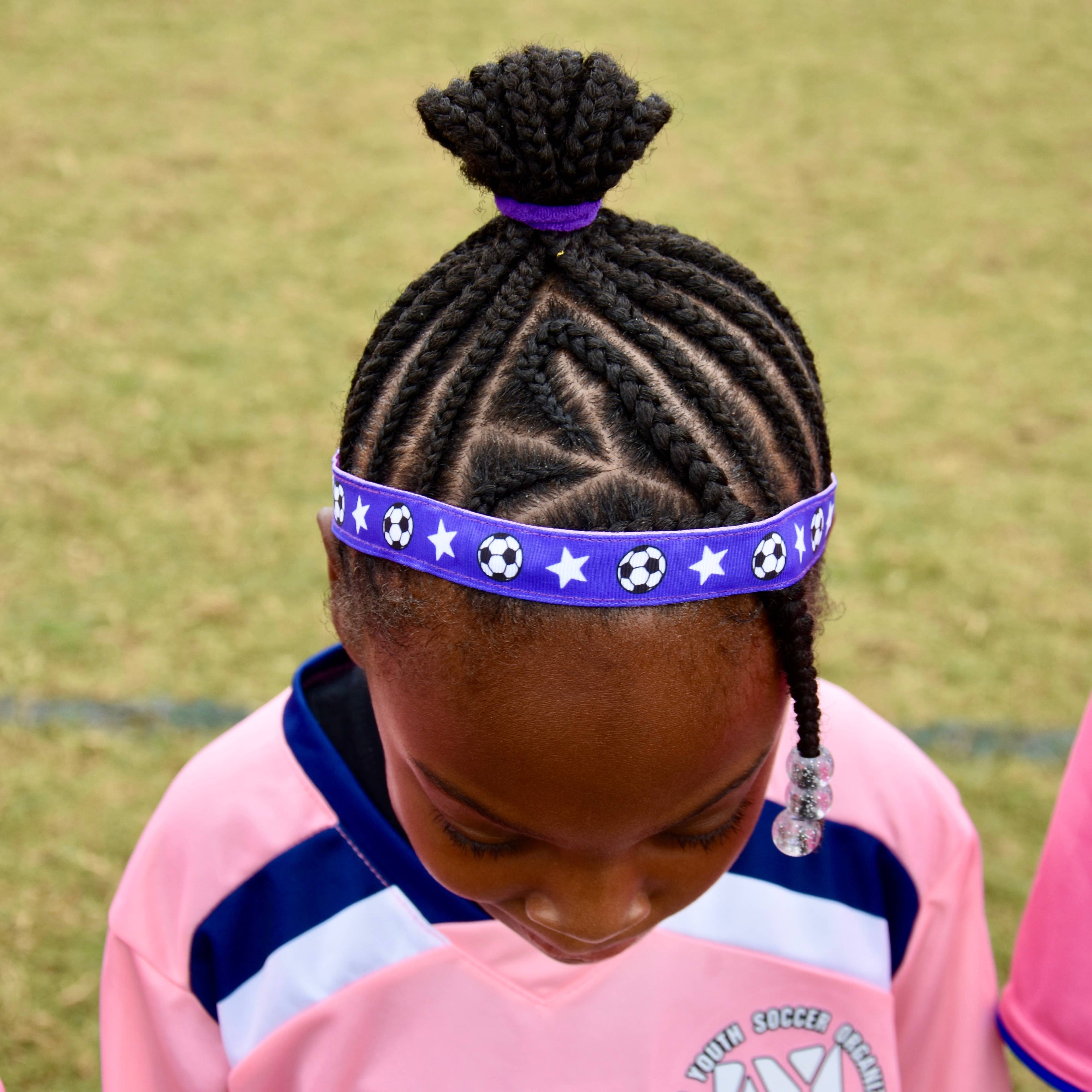 Adjustable No Slip Soccer Headbands: Blue / 1 Pack