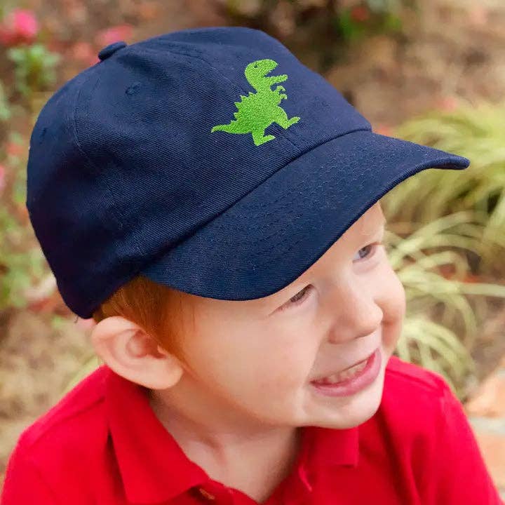 Dino Navy Kid's Cap #M185VL-NAVY-DINO