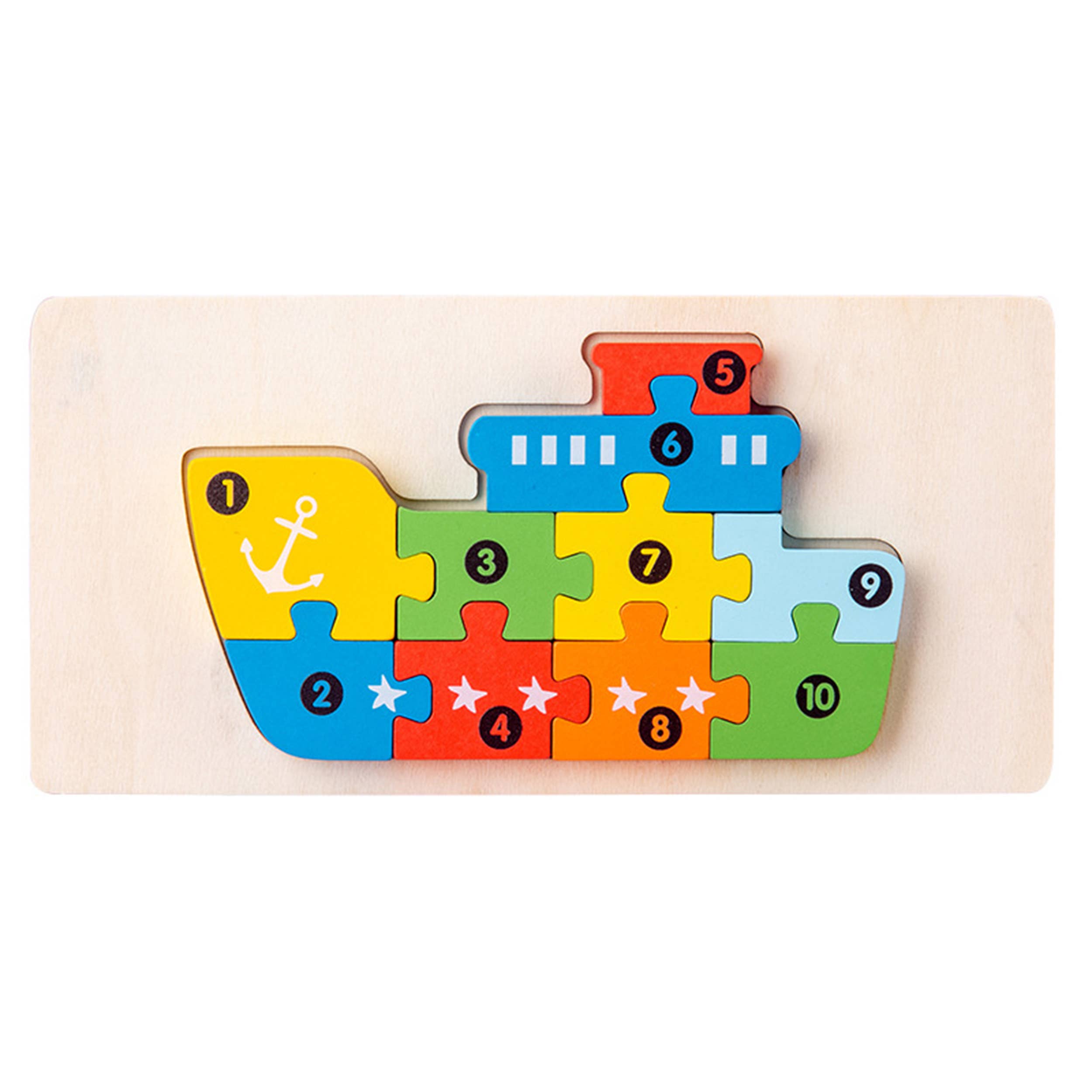 Transport Mix Wooden Puzzle Montessori Kids Toy