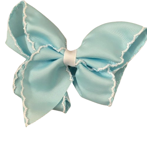 Classic Grosgrain Moonstitch Hair Bow - Medium