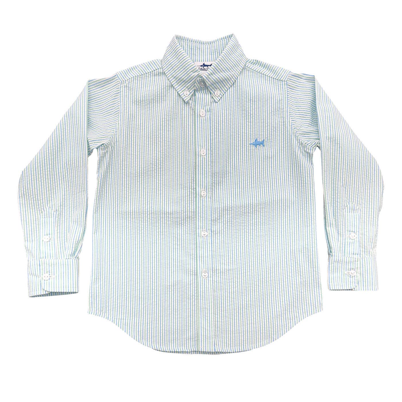 Carter Oxford Shirt Coastal Stripe Seersucker