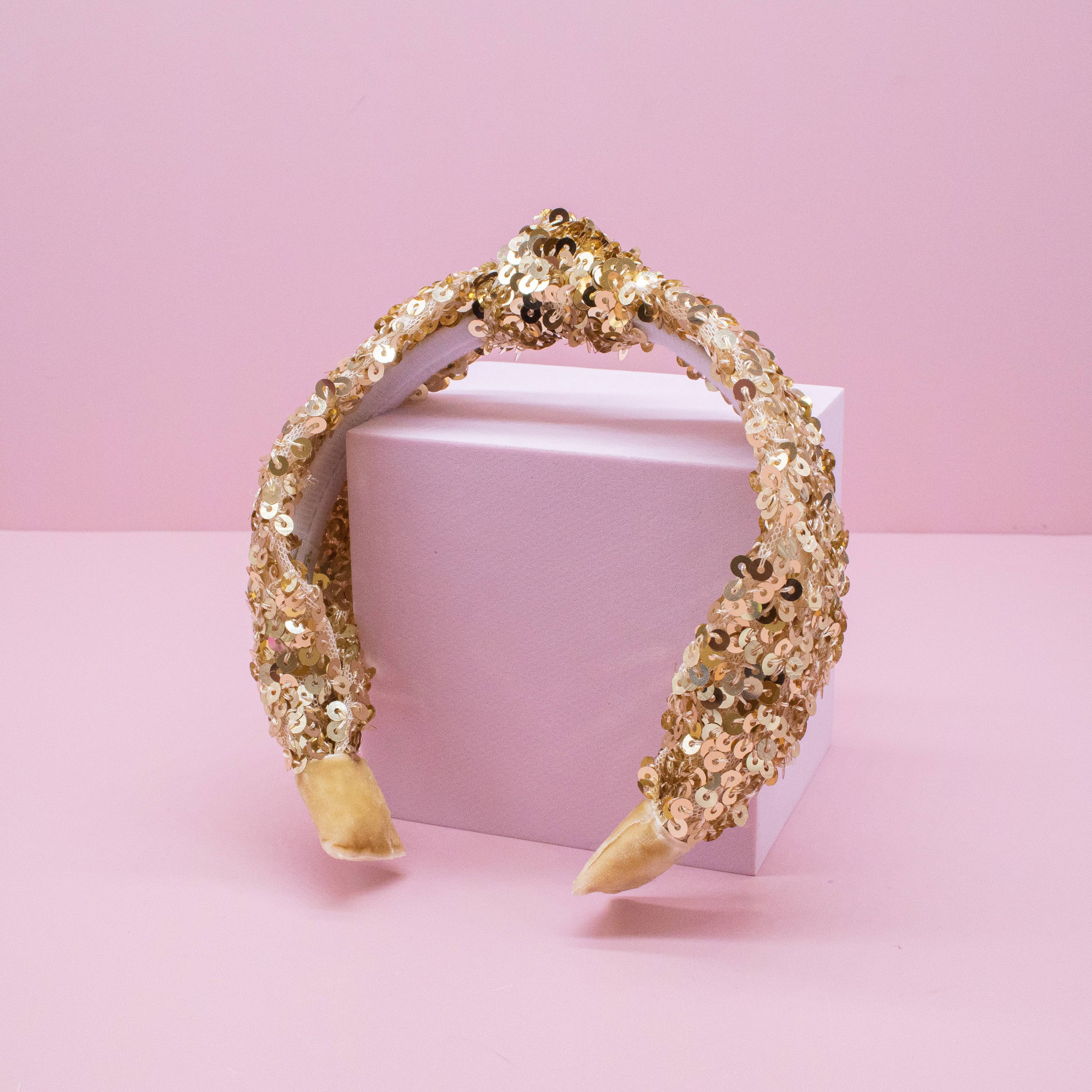 Kids Knot Headband - Rainbow Sequin Knotted Hair Accessories