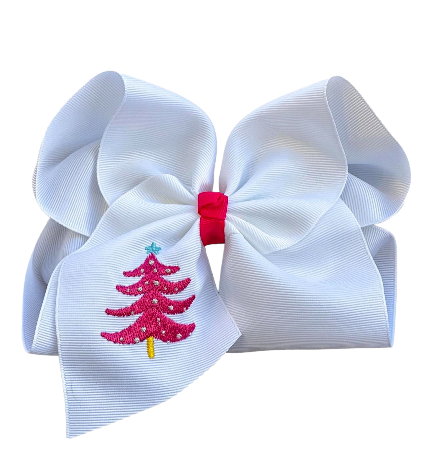 Sugarplum Spruce Sparkle Embroidered Bow