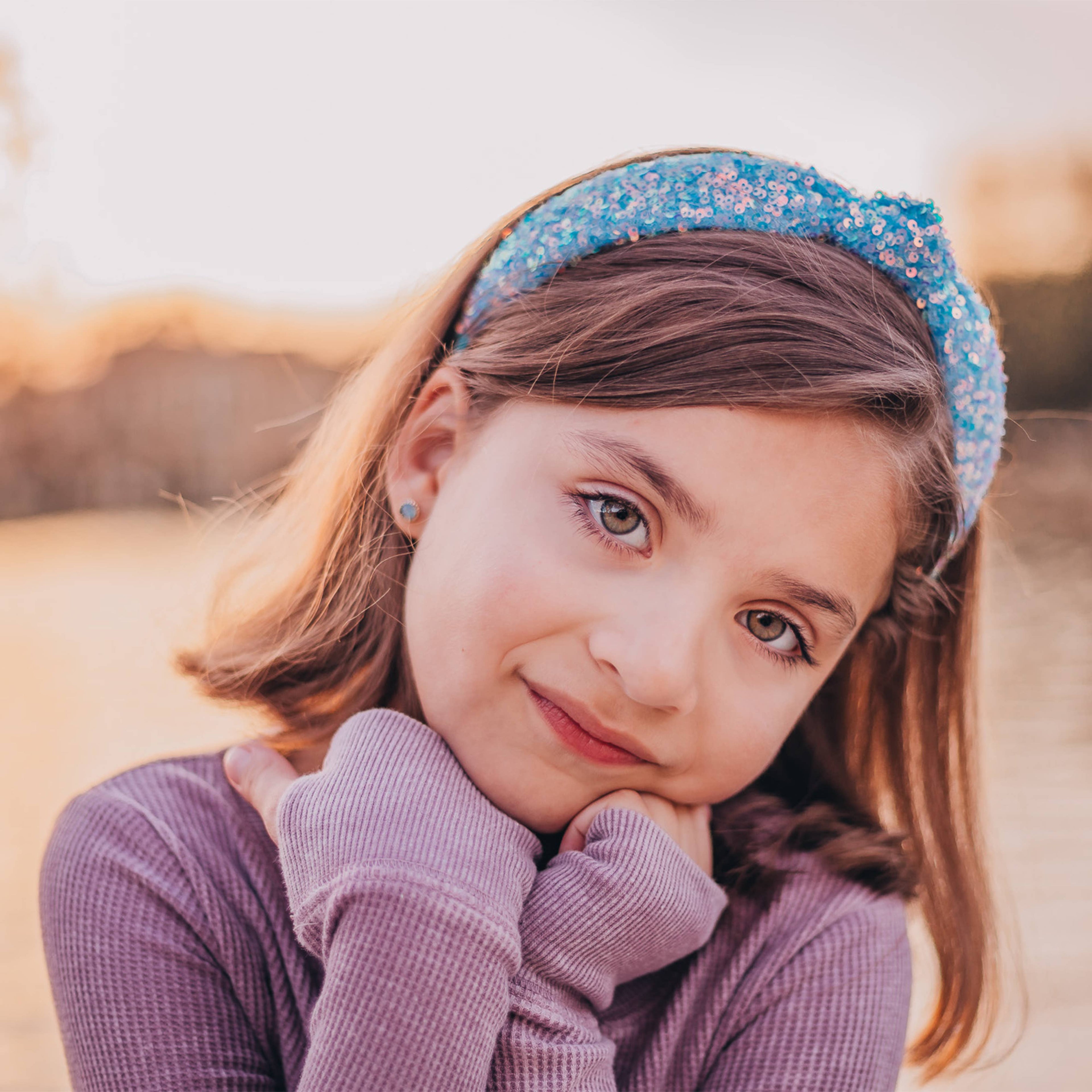 Kids Knot Headband - Rainbow Sequin Knotted Hair Accessories