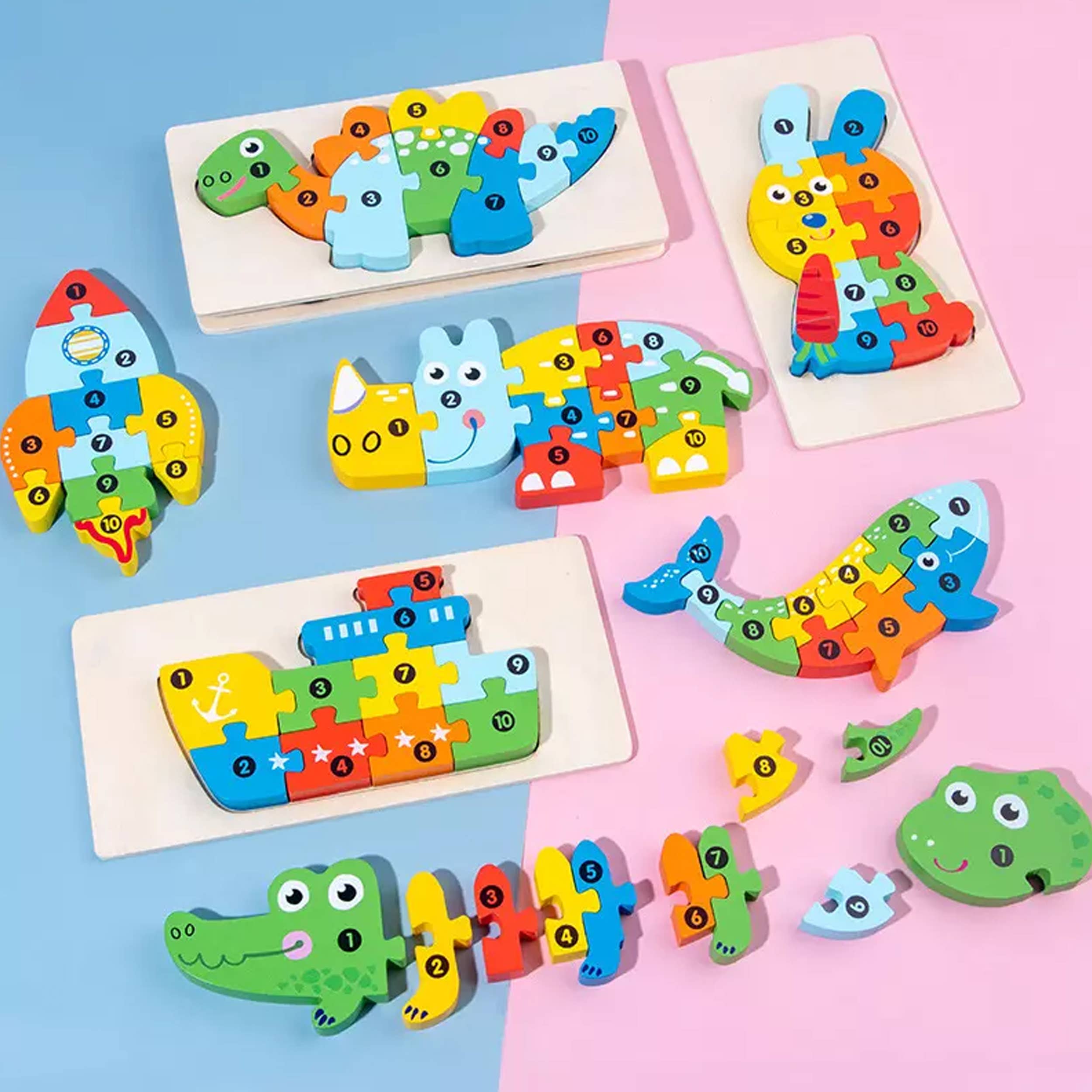 Montessori Easter Educational Wooden Puzzle Toy