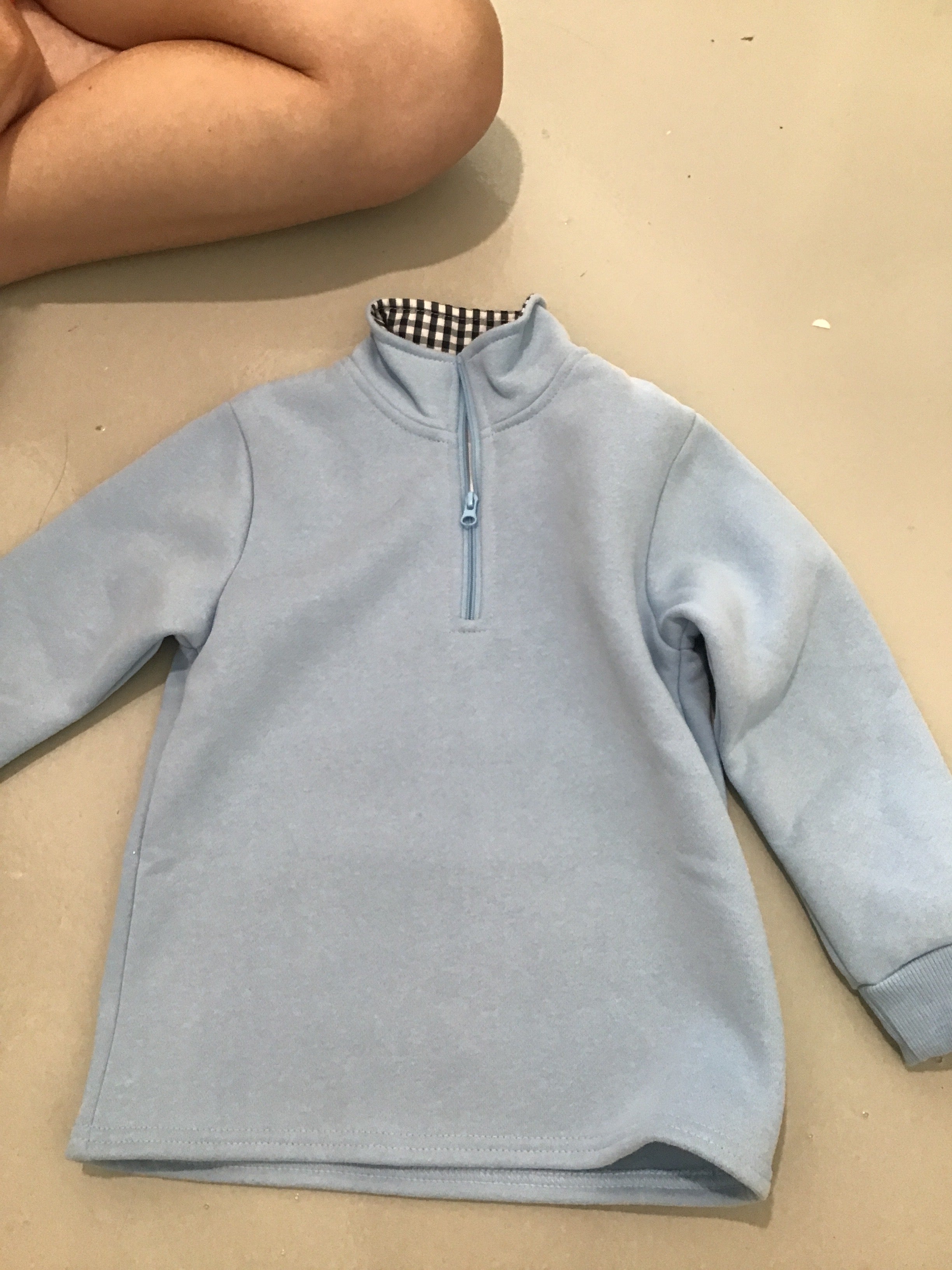 Blue half zip