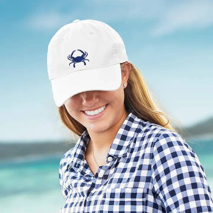 Crab Embroidered Cap #M190VL-CRAB