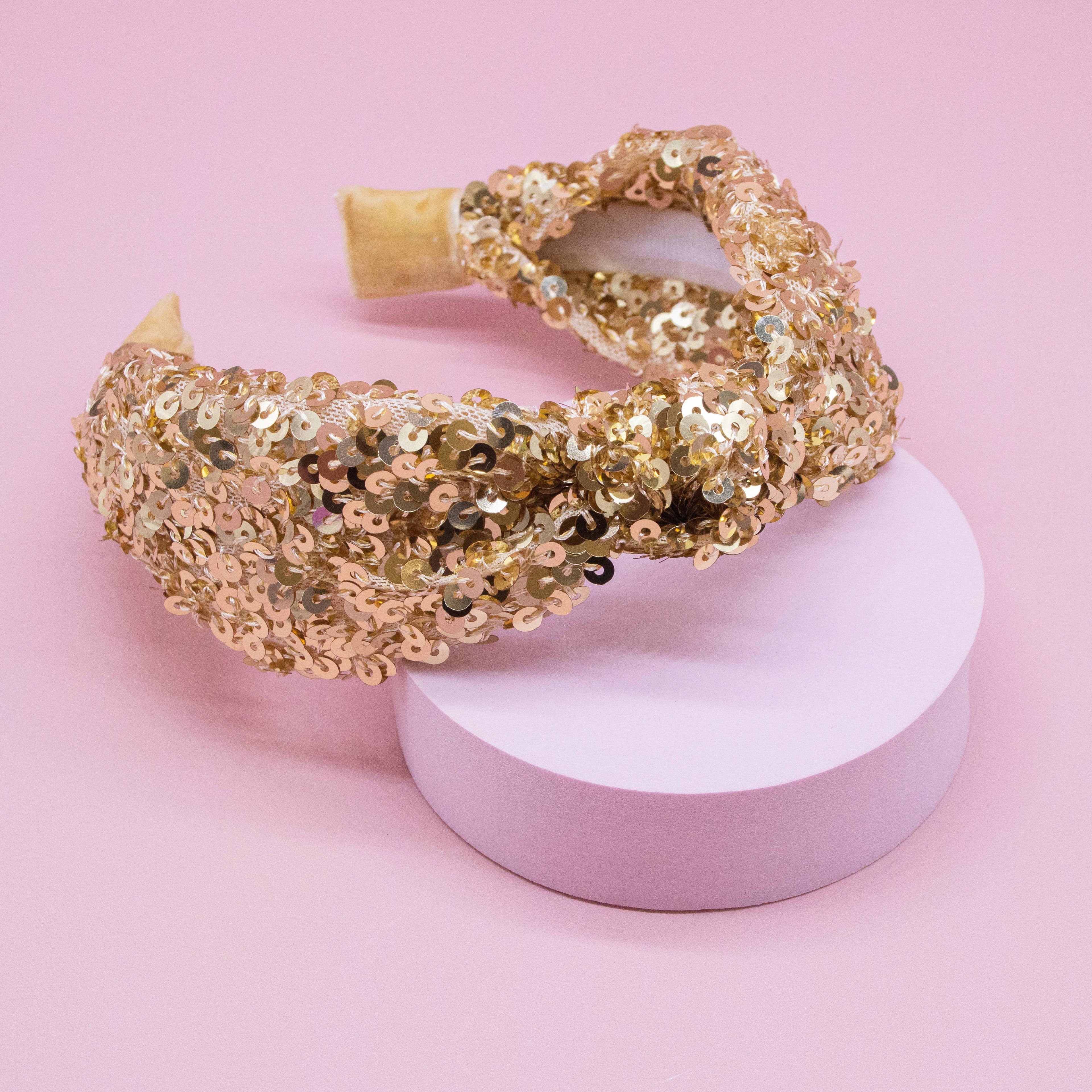 Kids Knot Headband - Rainbow Sequin Knotted Hair Accessories