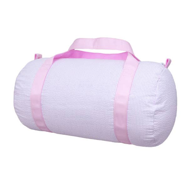 Pink Seersucker Medium Duffel | Mint