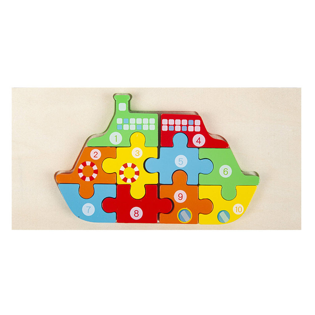 Transport Mix Wooden Puzzle Montessori Kids Toy