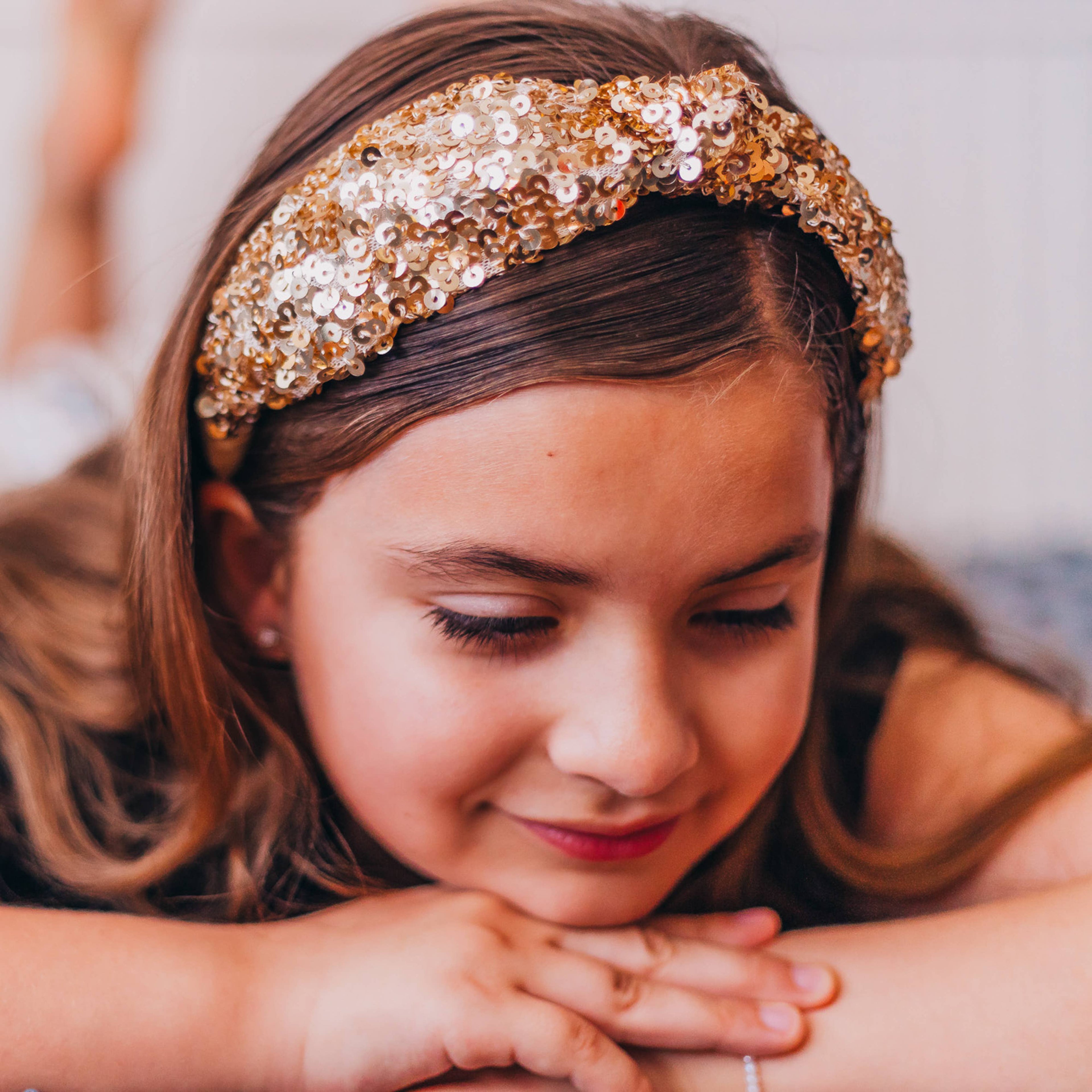 Kids Knot Headband - Rainbow Sequin Knotted Hair Accessories