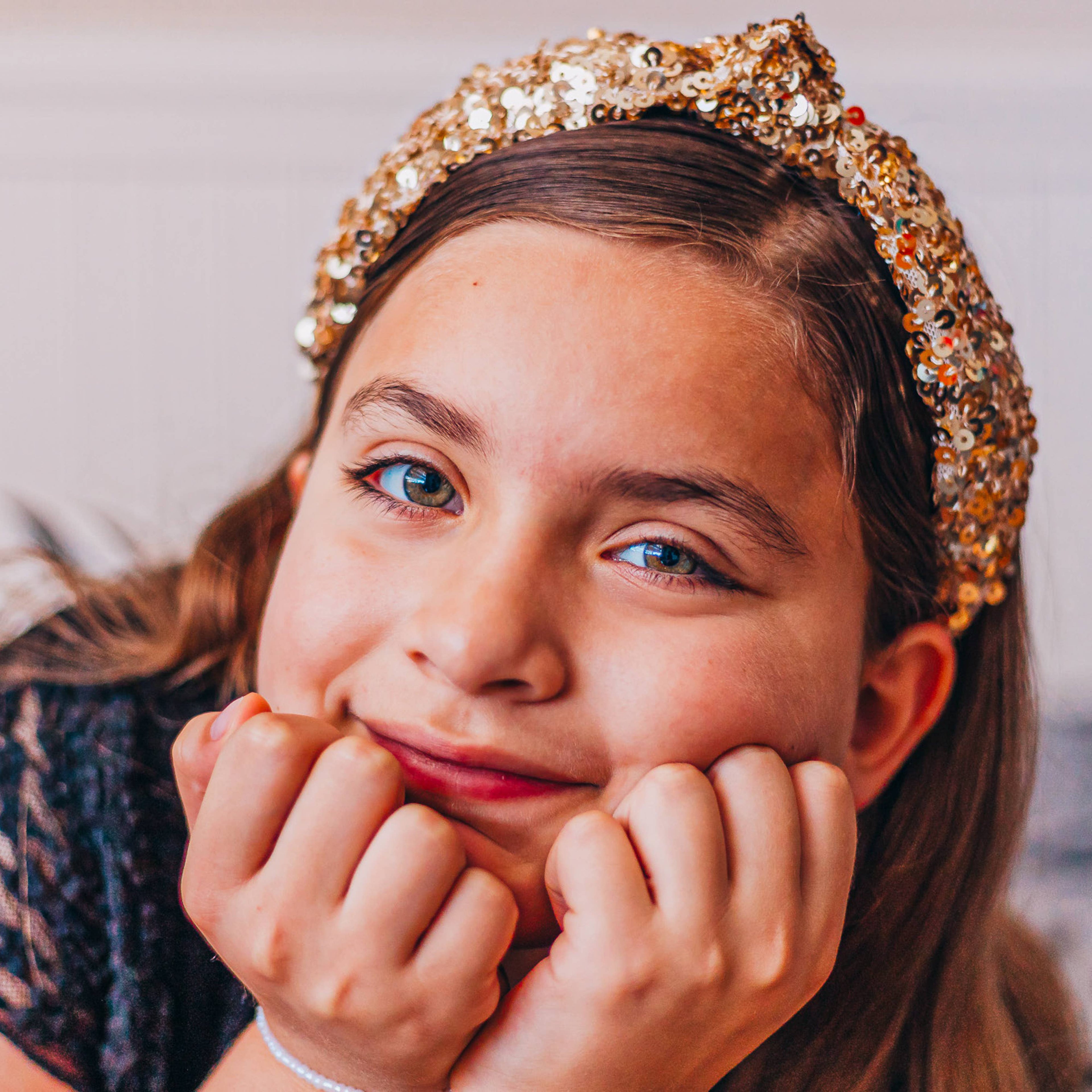 Kids Knot Headband - Rainbow Sequin Knotted Hair Accessories