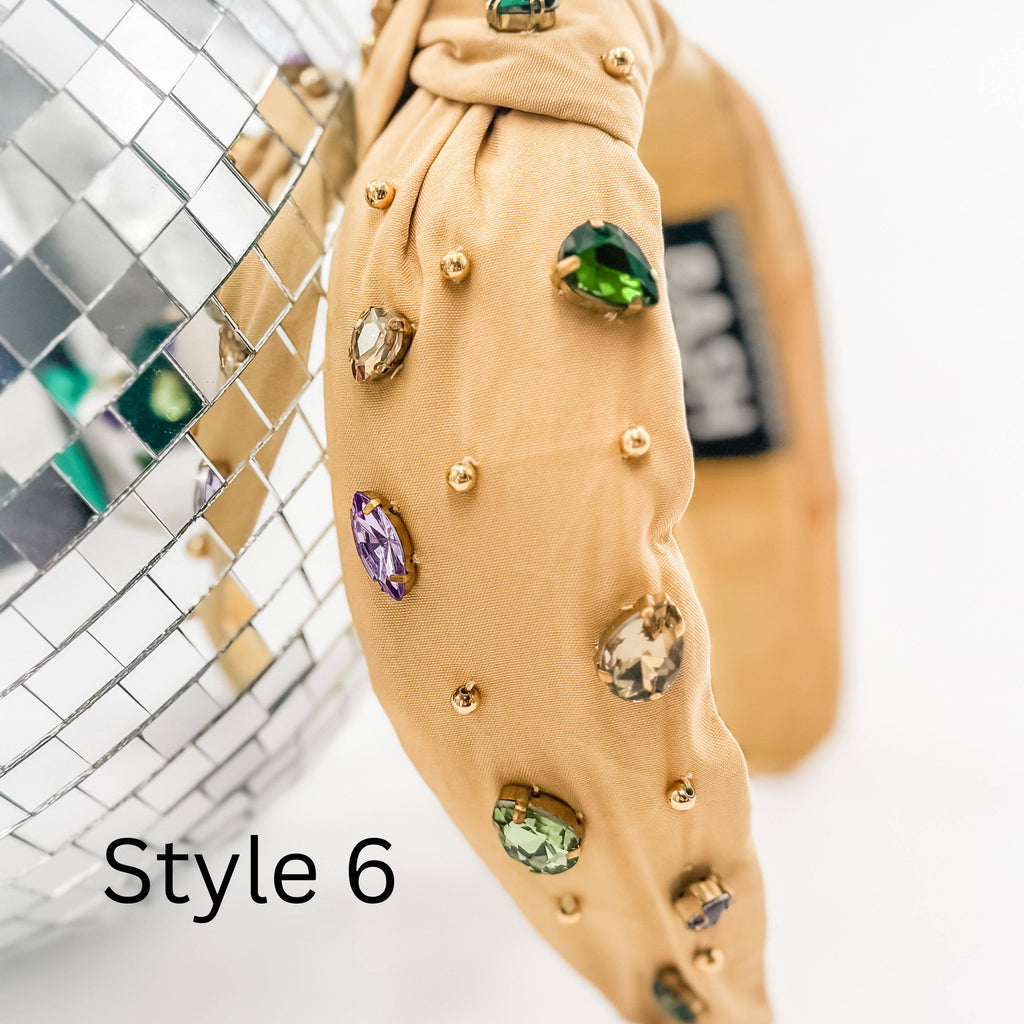 Mardi Gras Headband, Mardi Gras, Beaded Head Band