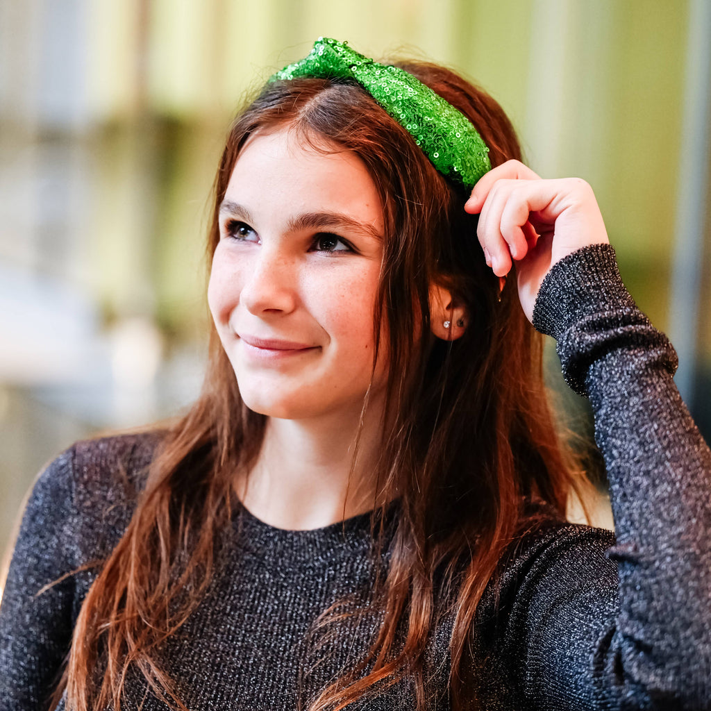Sequin Knot Headband - Valentine's, Christmas, St. Patrick's