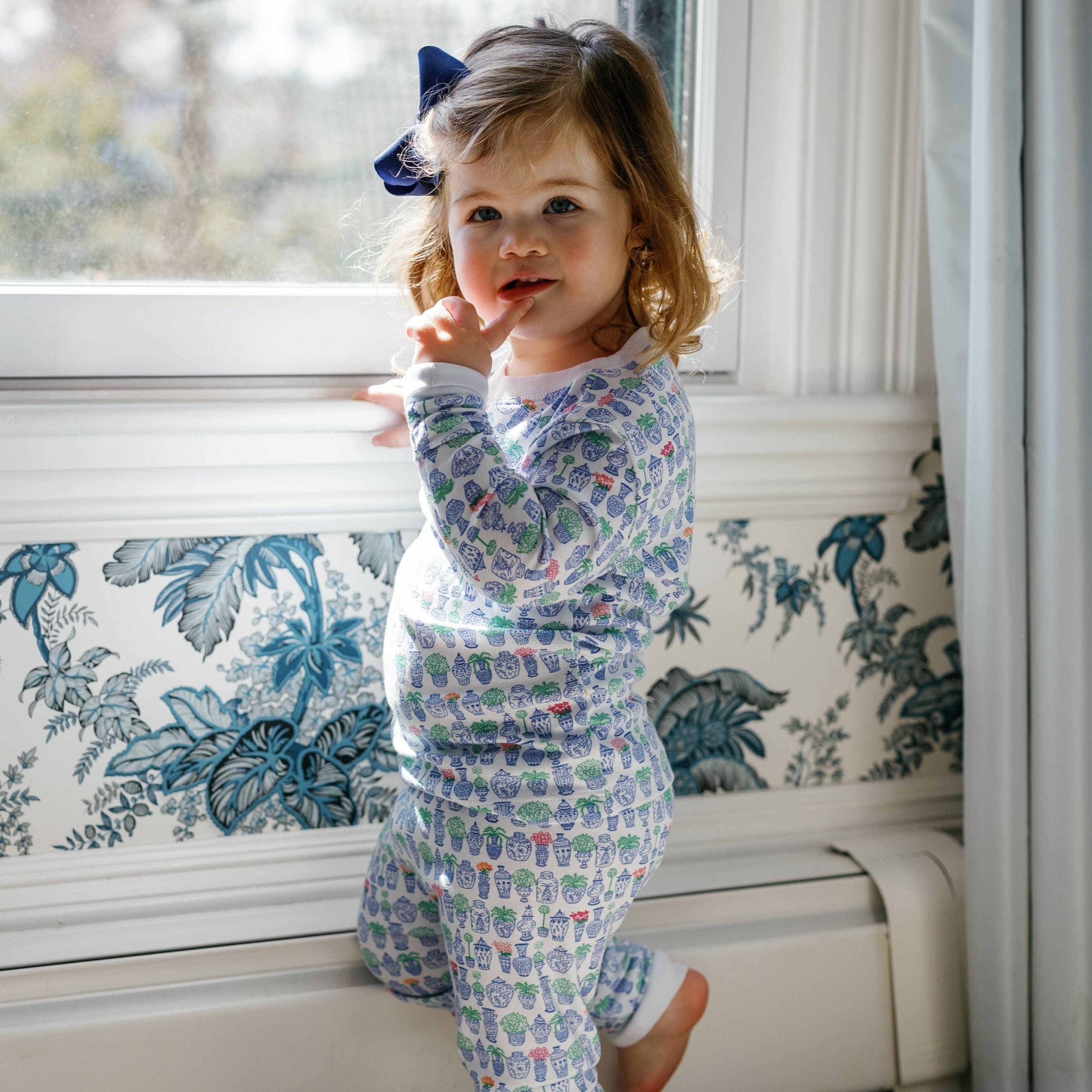 Ginger Jars Kids Two Piece Henley Pajamas