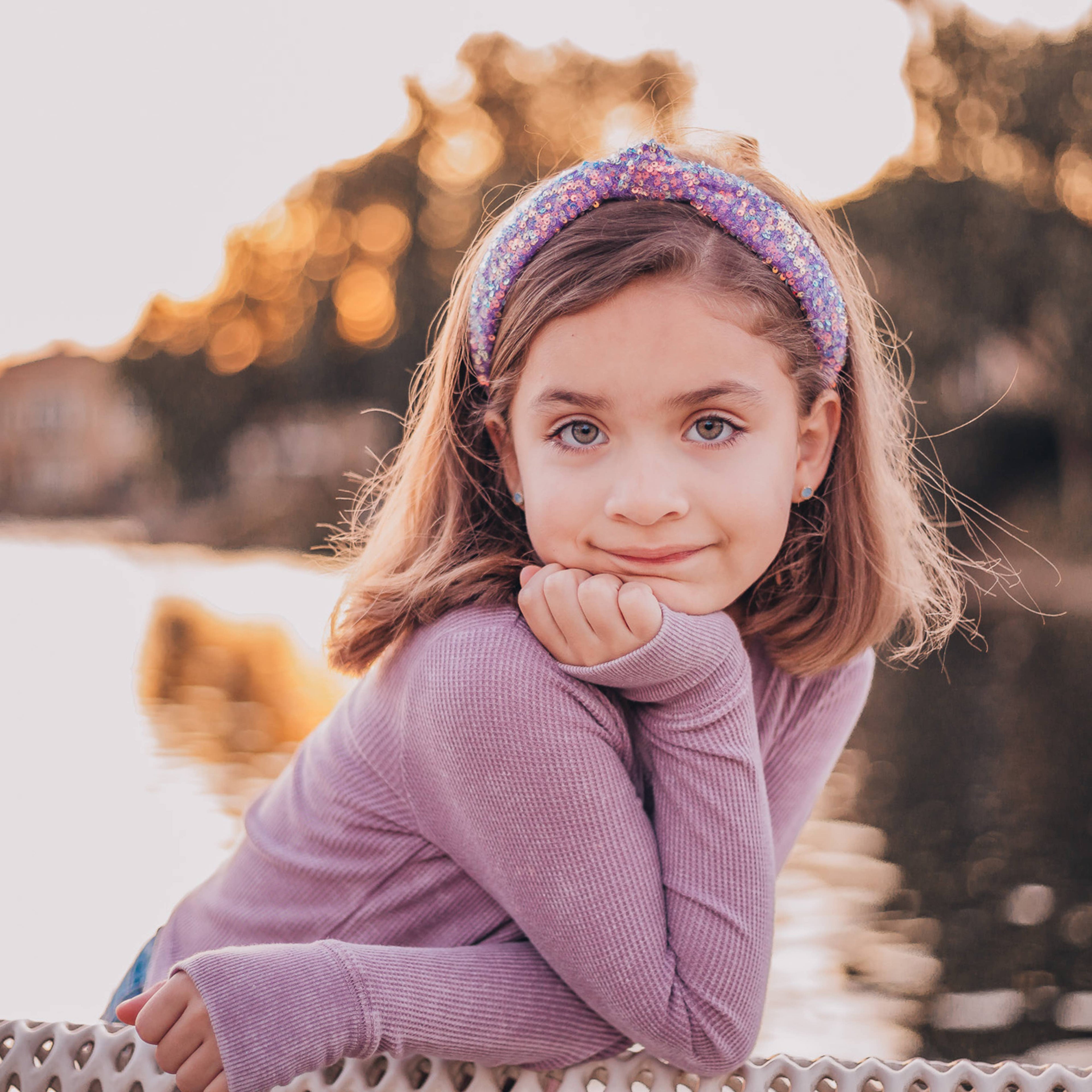 Kids Knot Headband - Rainbow Sequin Knotted Hair Accessories