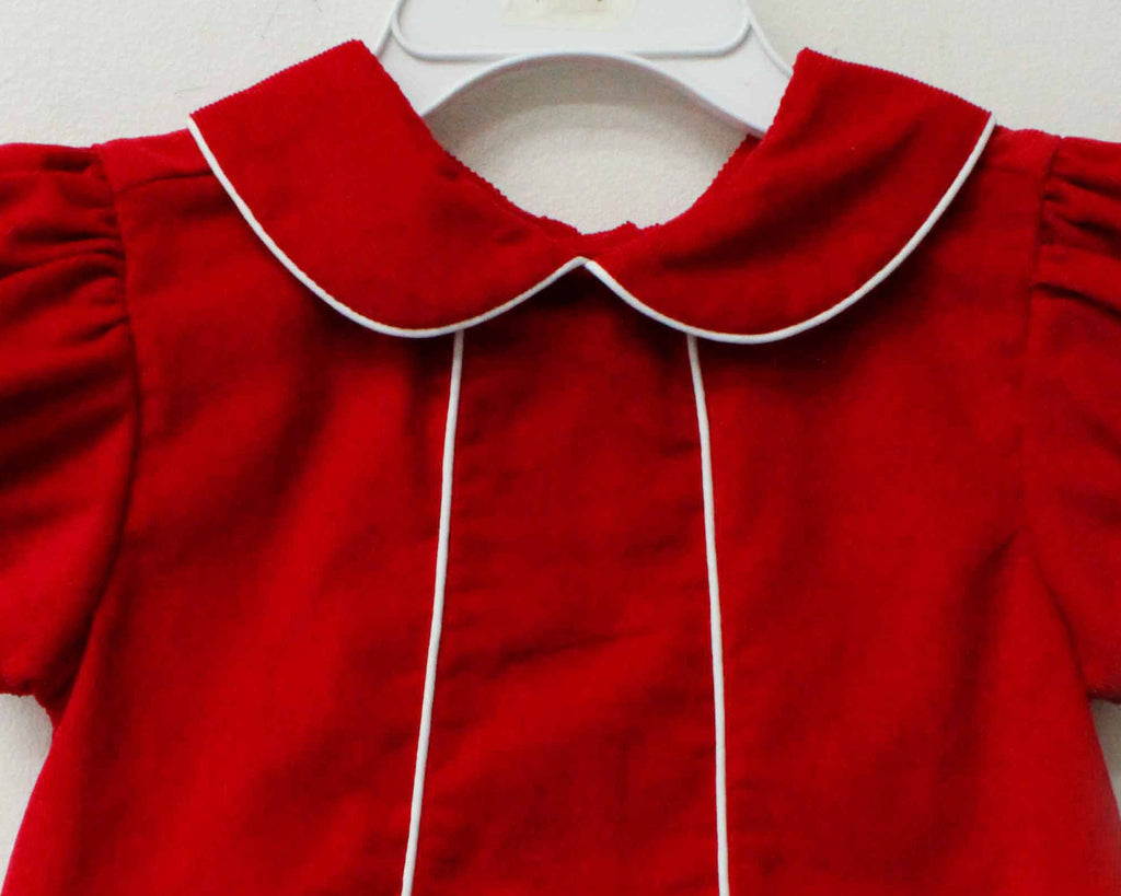 Red Corduroy Audrey Dress