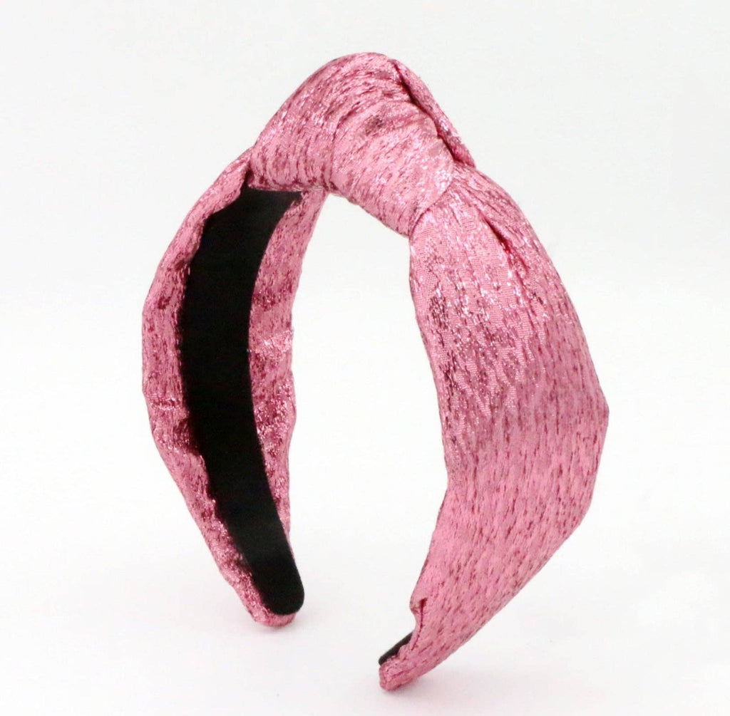  Pink Tinsel Knotted Headband