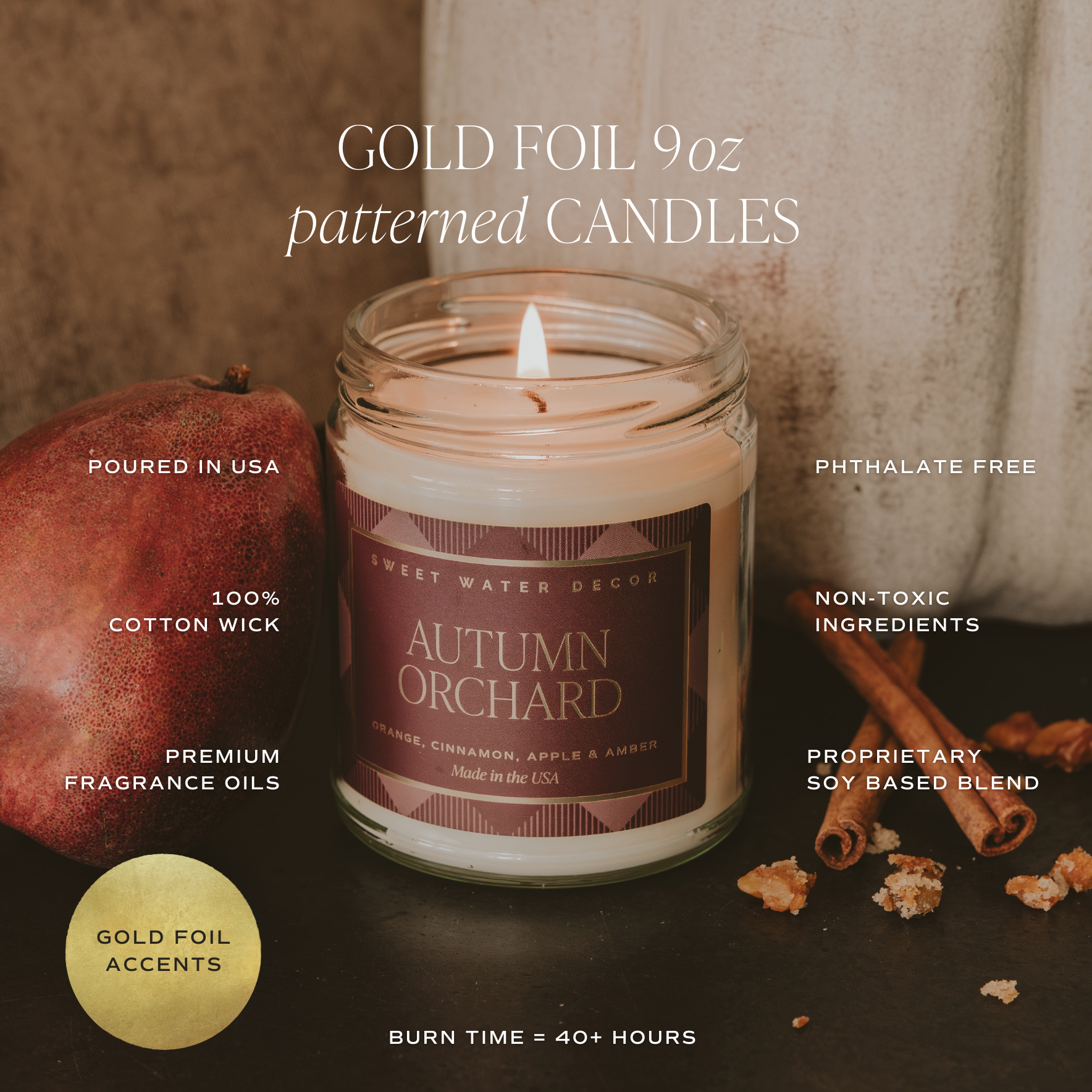 *NEW* Fall Leaves 9 oz Soy Candle - Fall Decor and Gifts