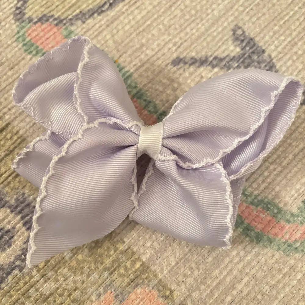 Classic Grosgrain Moonstitch Hair Bow - Medium