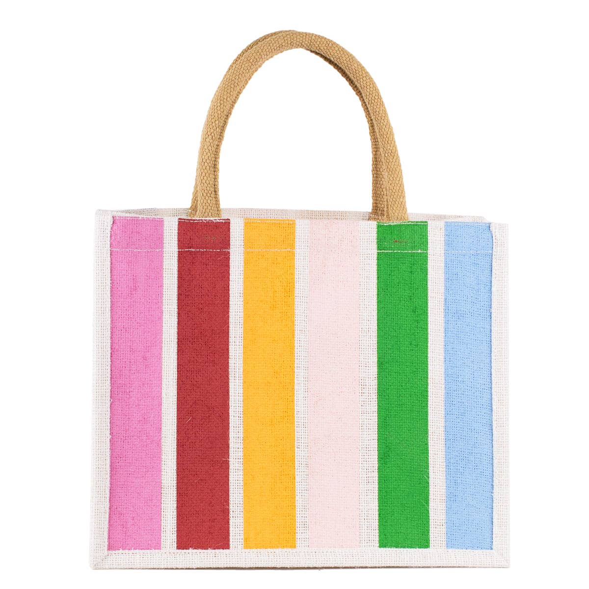 Morgan Stripe Gift Tote   White/Multi  12x10x8