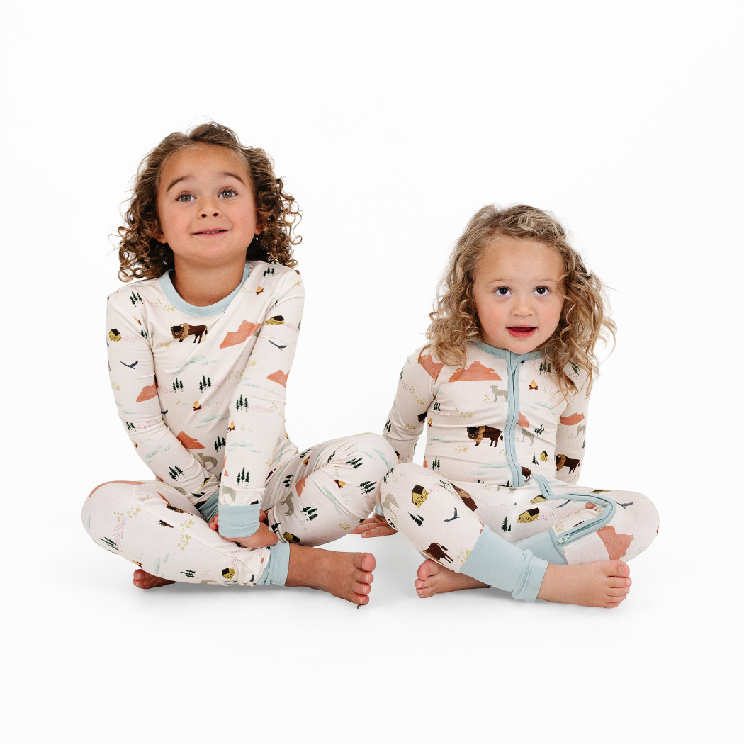On the Ranch Bamboo Long Sleeve Kids Pajama Pants Set