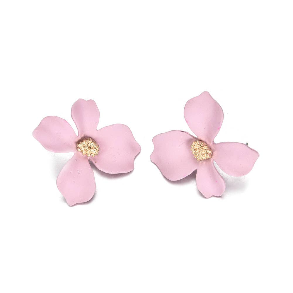 Orchid Floral Stud Earrings