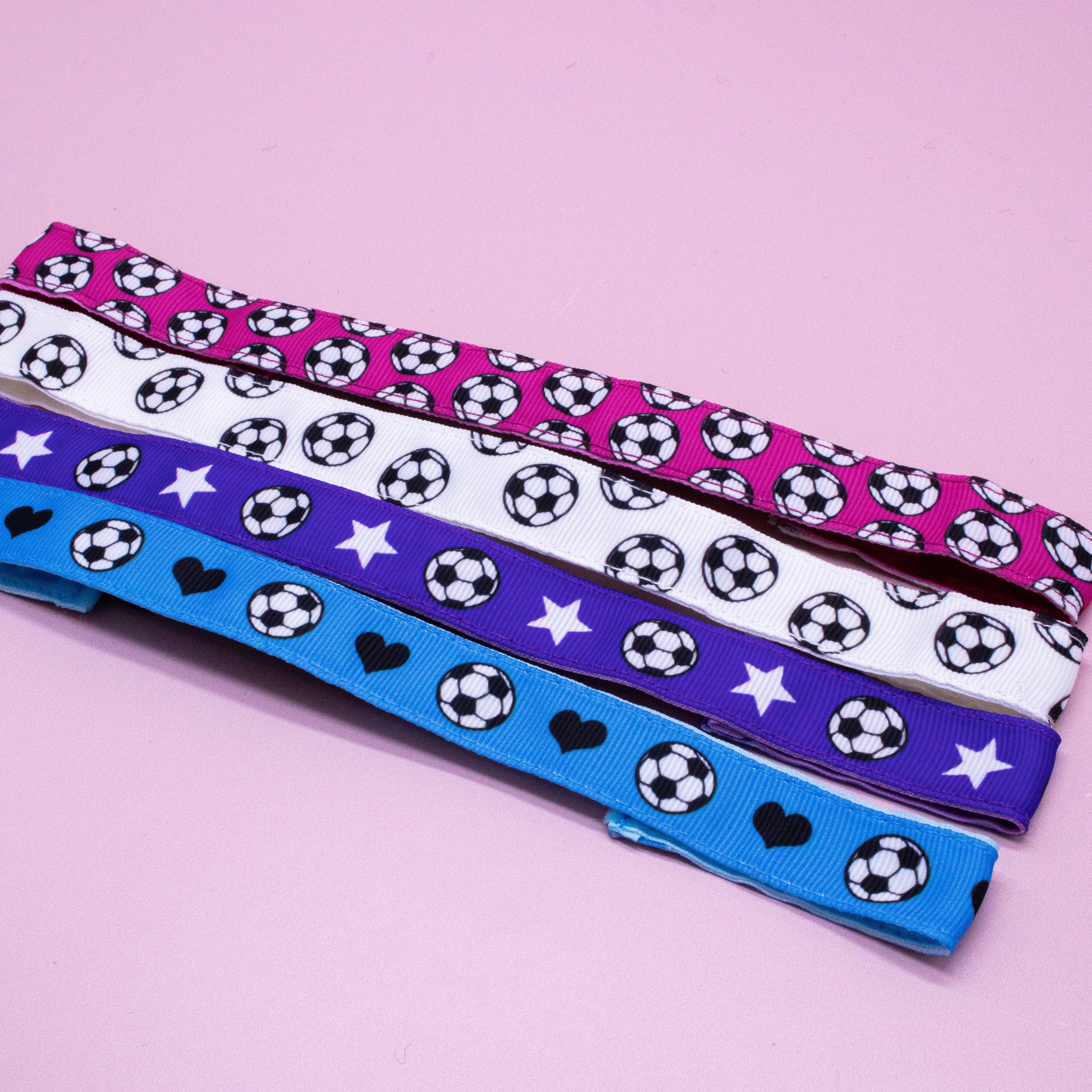 Adjustable No Slip Soccer Headbands: Blue / 1 Pack