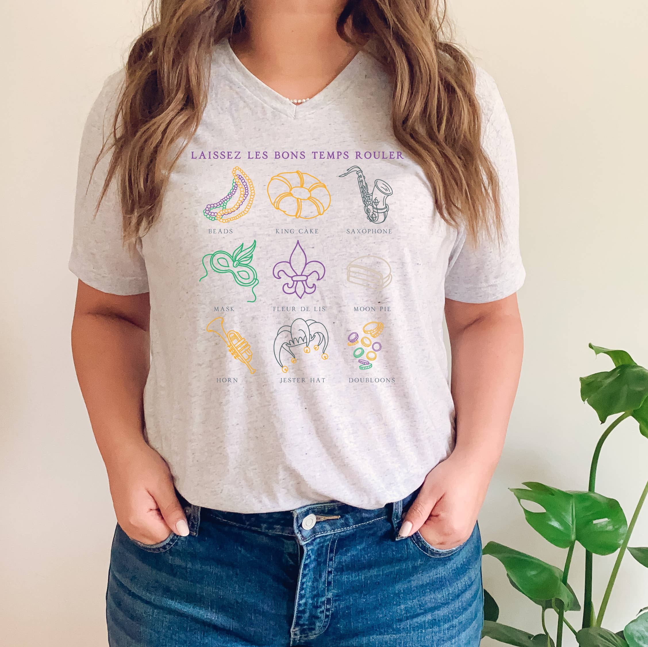 Mardi Gras Illustrations Adult Tee