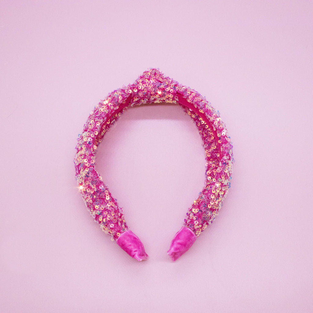Kids Knot Headband - Rainbow Sequin Knotted Hair Accessories