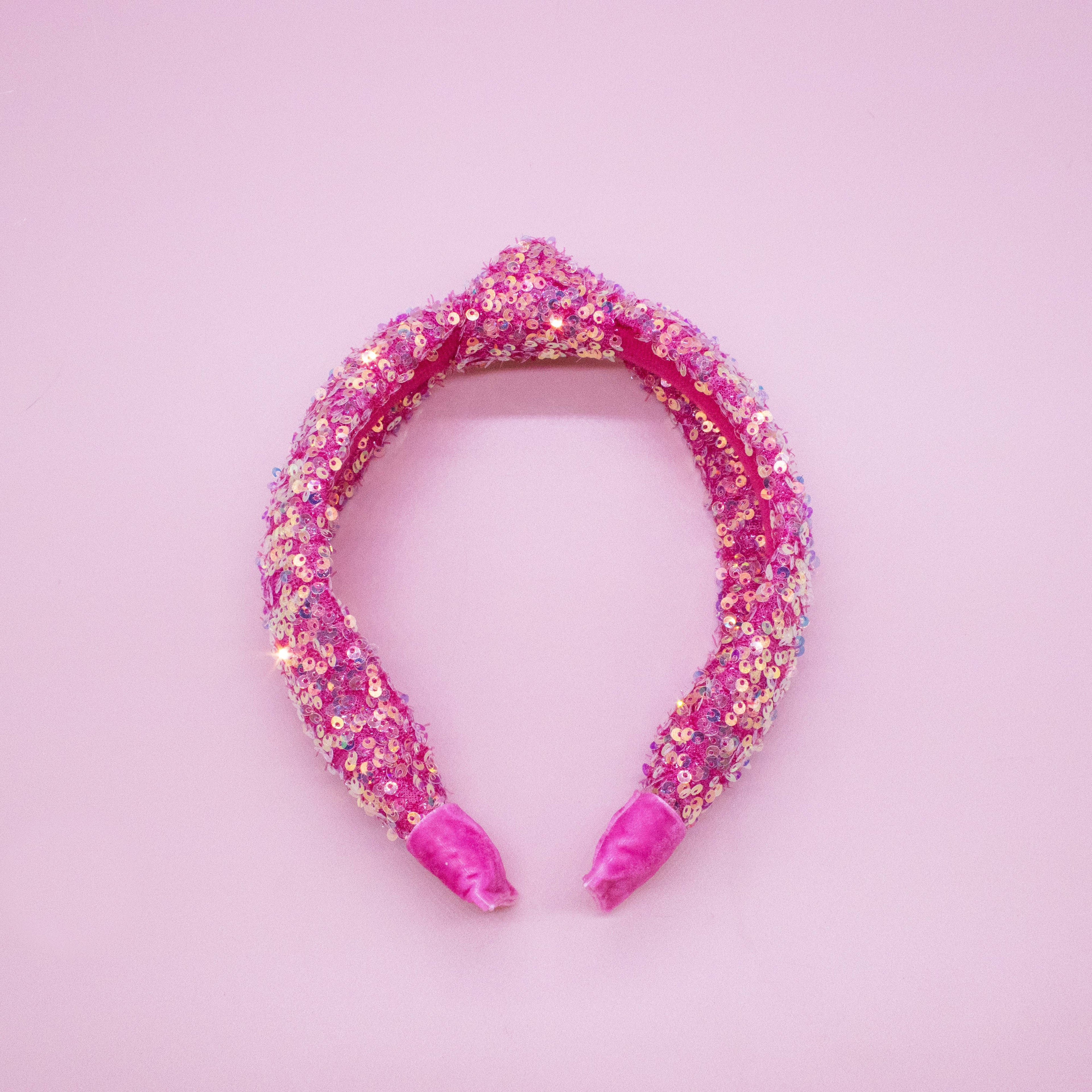 Kids Knot Headband - Rainbow Sequin Knotted Hair Accessories