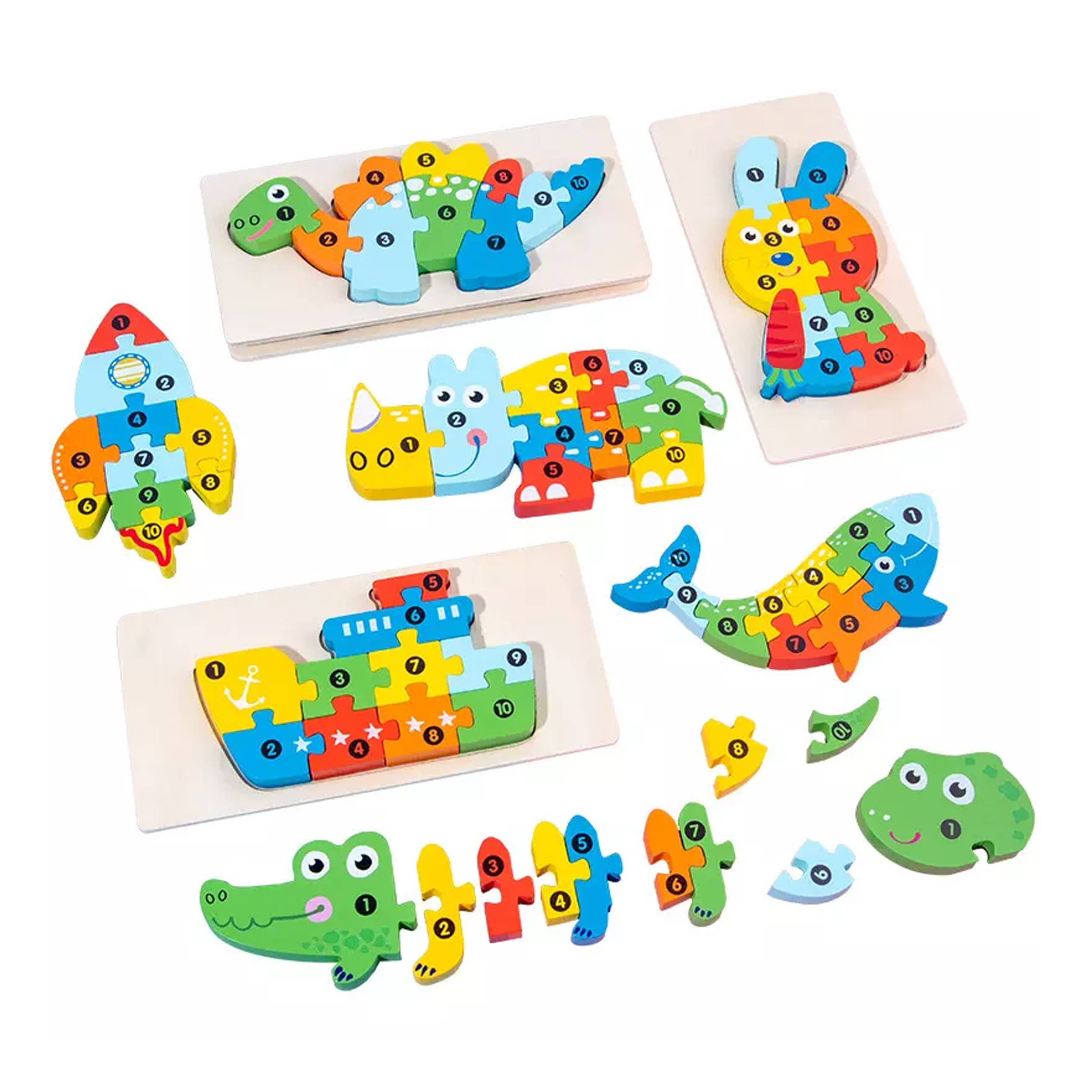 Wooden Puzzle Montessori Educational Brain Toy