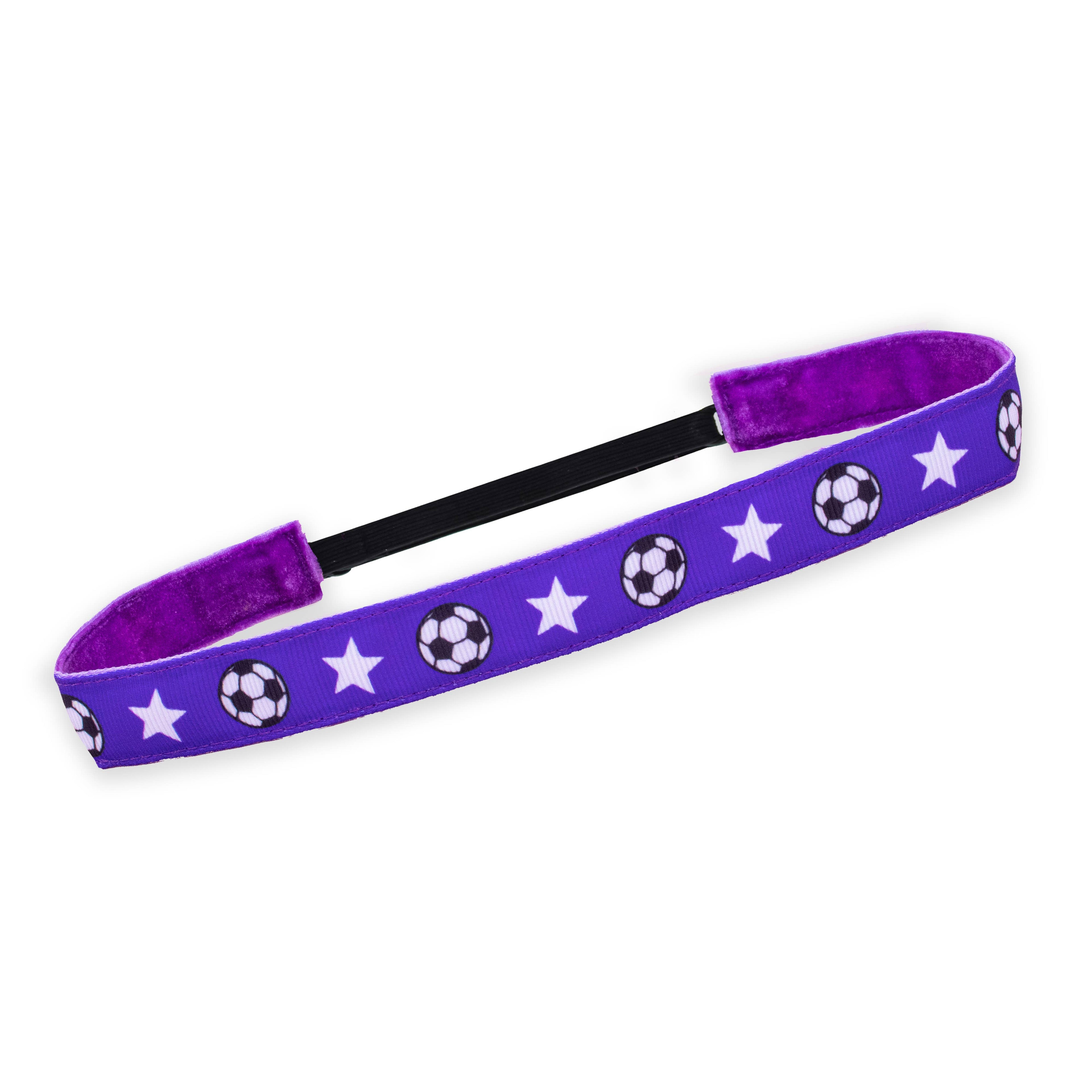 Adjustable No Slip Soccer Headbands: Blue / 1 Pack