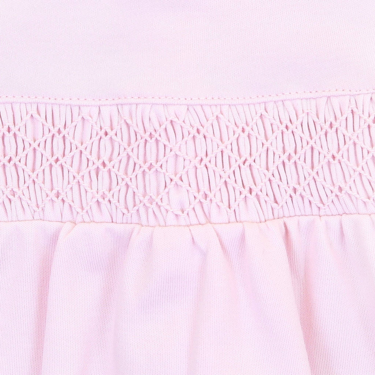 Newborn Baby Girl Pink Smocked Footie - Soft Pima Cotton