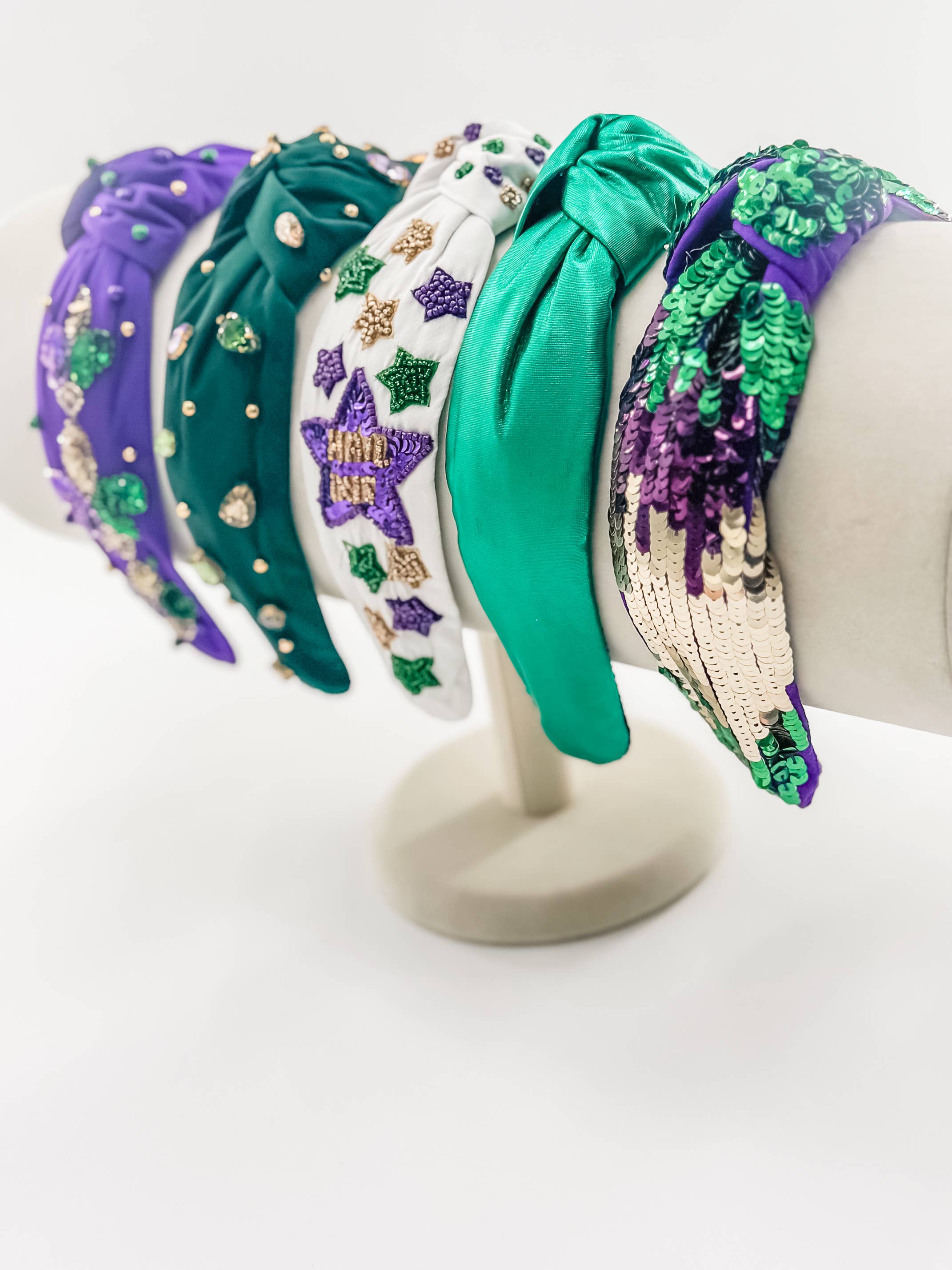 Mardi Gras Headband, Mardi Gras, Beaded Head Band