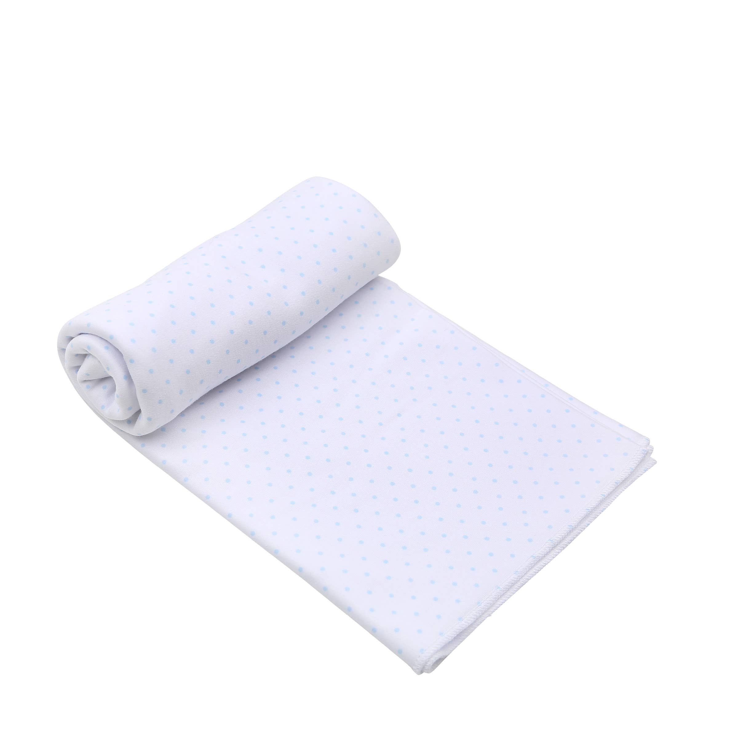 Mini Dots Swaddle Blanket - Blue
