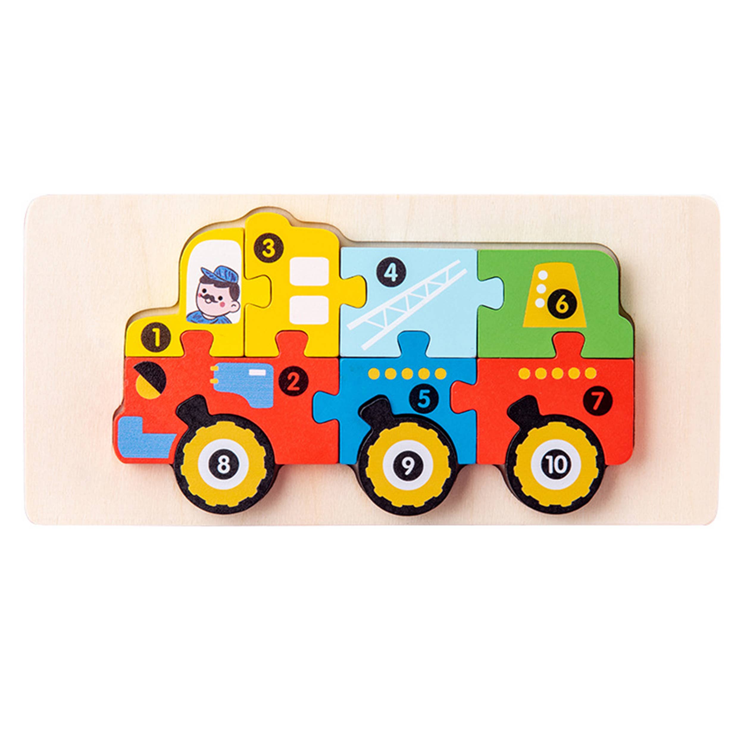 Transport Mix Wooden Puzzle Montessori Kids Toy