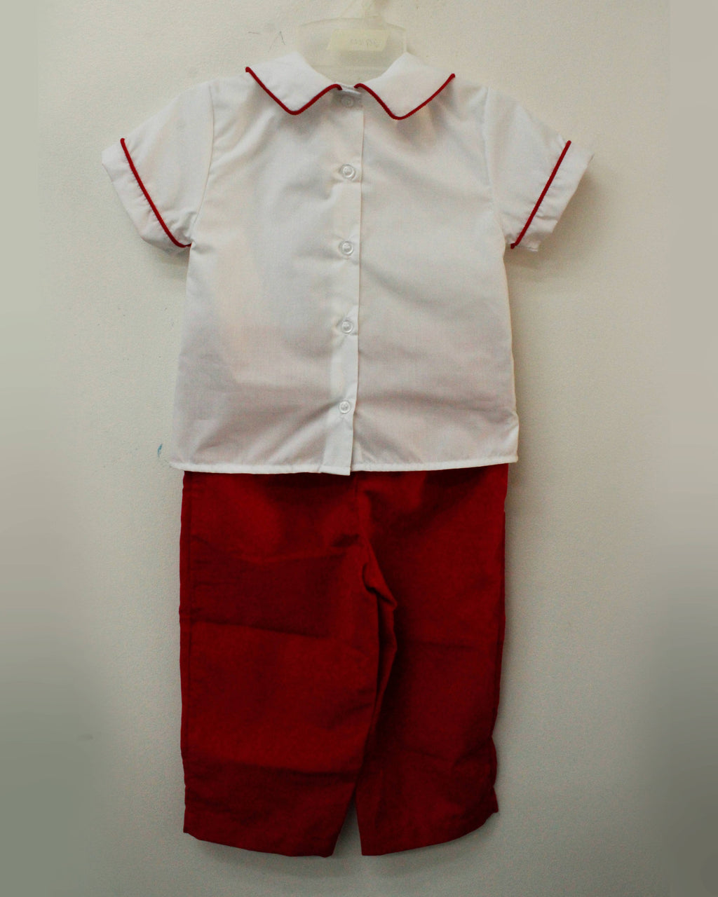 Red Corduroy Charles Two Pieces Set