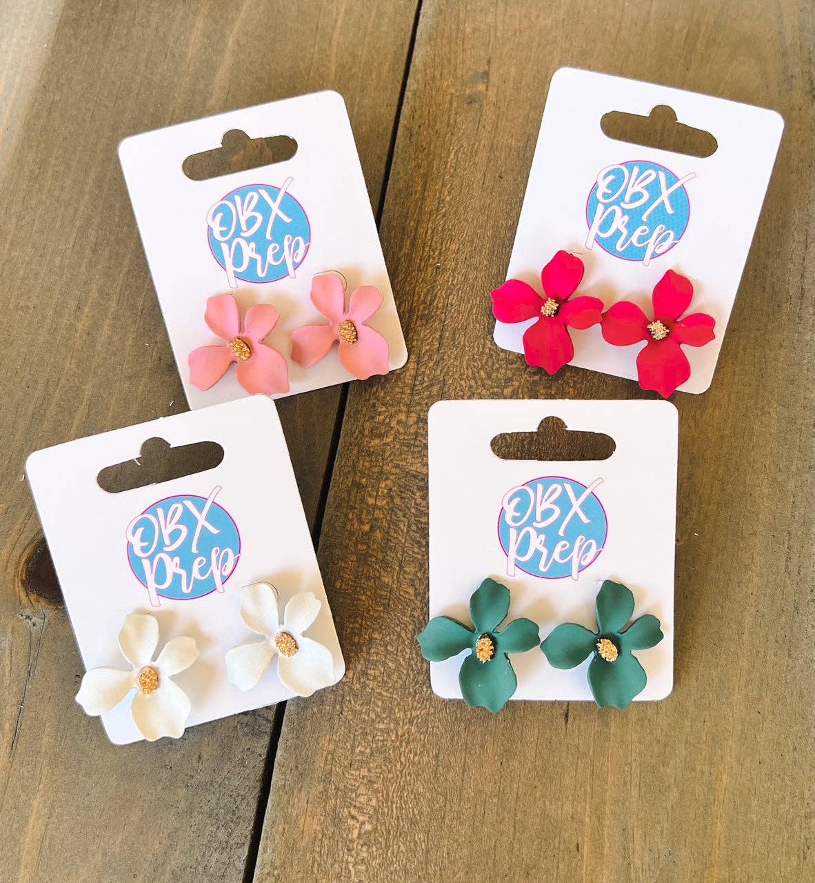Orchid Floral Stud Earrings