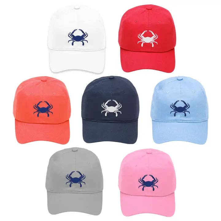 Crab Embroidered Cap #M190VL-CRAB