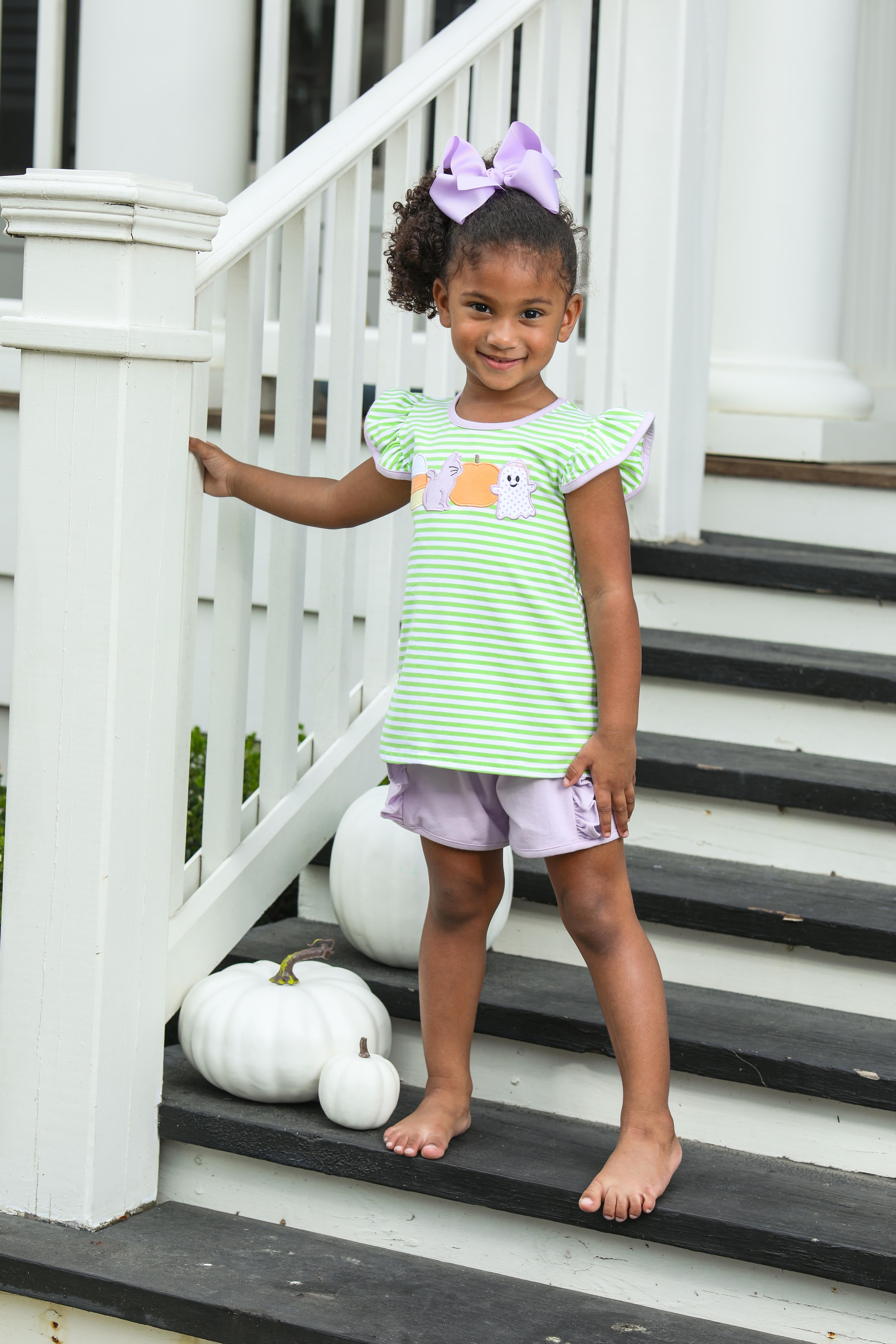 Halloween Ruffle Short Set