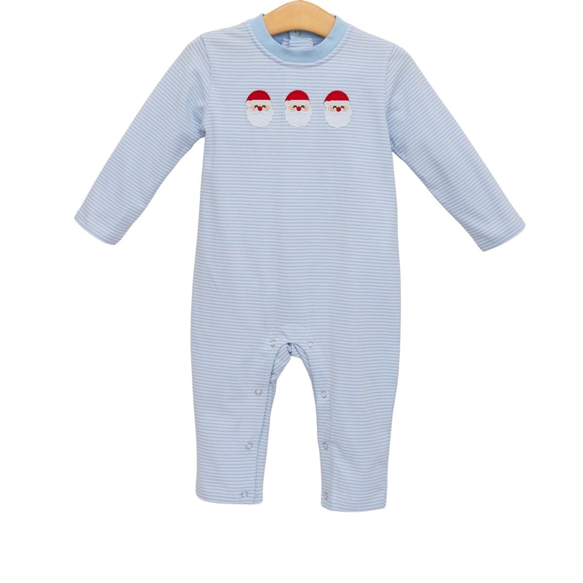 Santa Trio Romper - Blue by Trotter Street