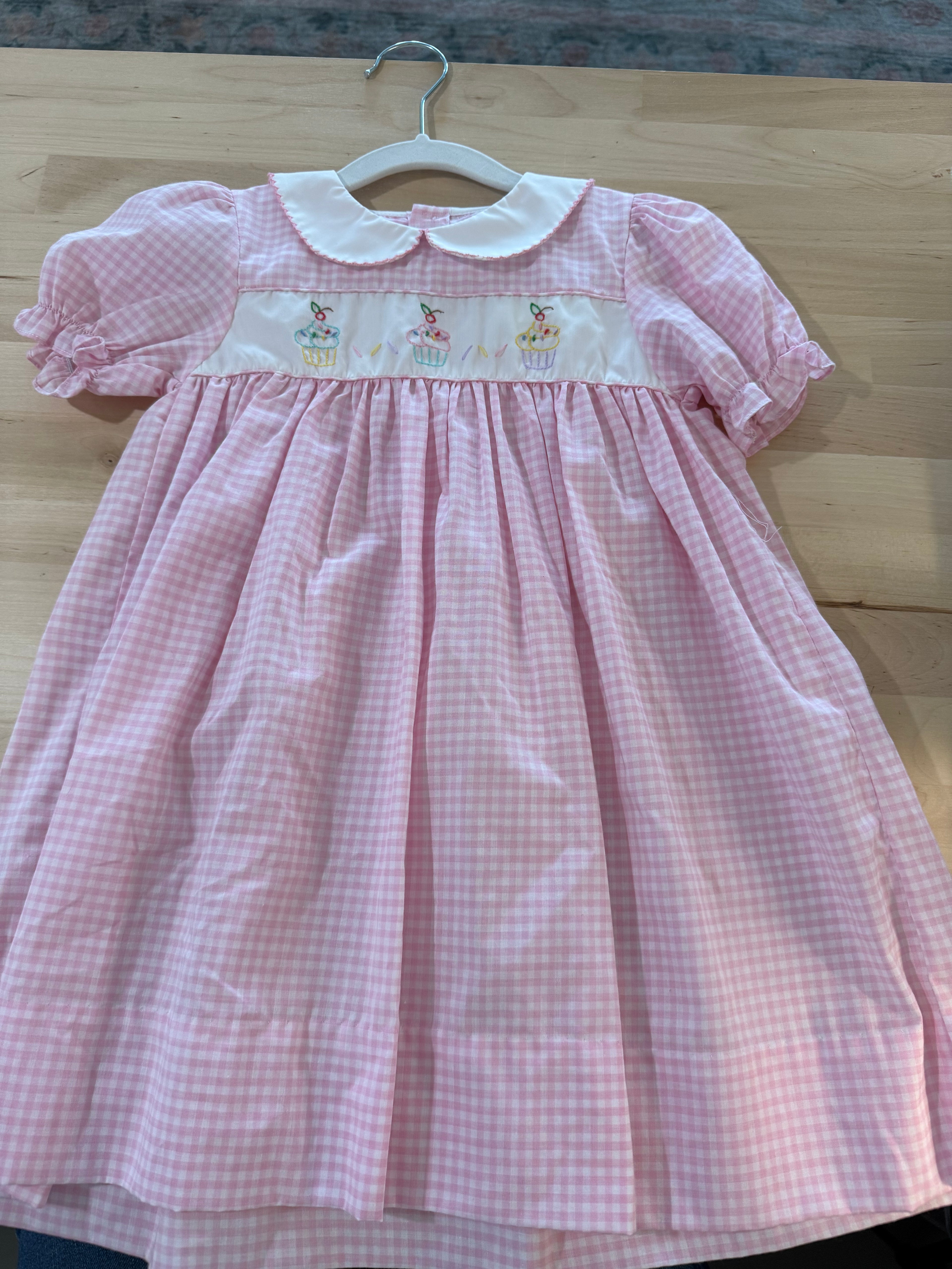 Pink Gingham Cupcake Dress