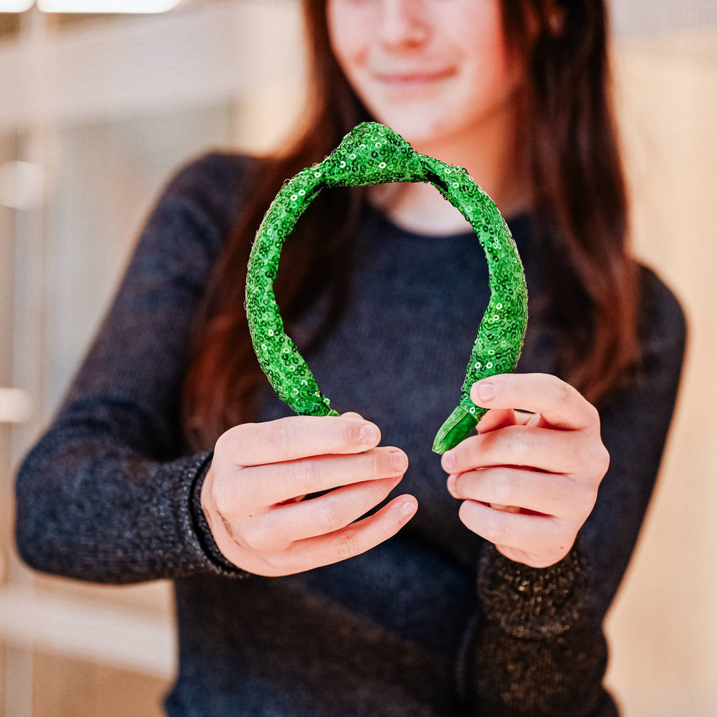 Sequin Knot Headband - Valentine's, Christmas, St. Patrick's