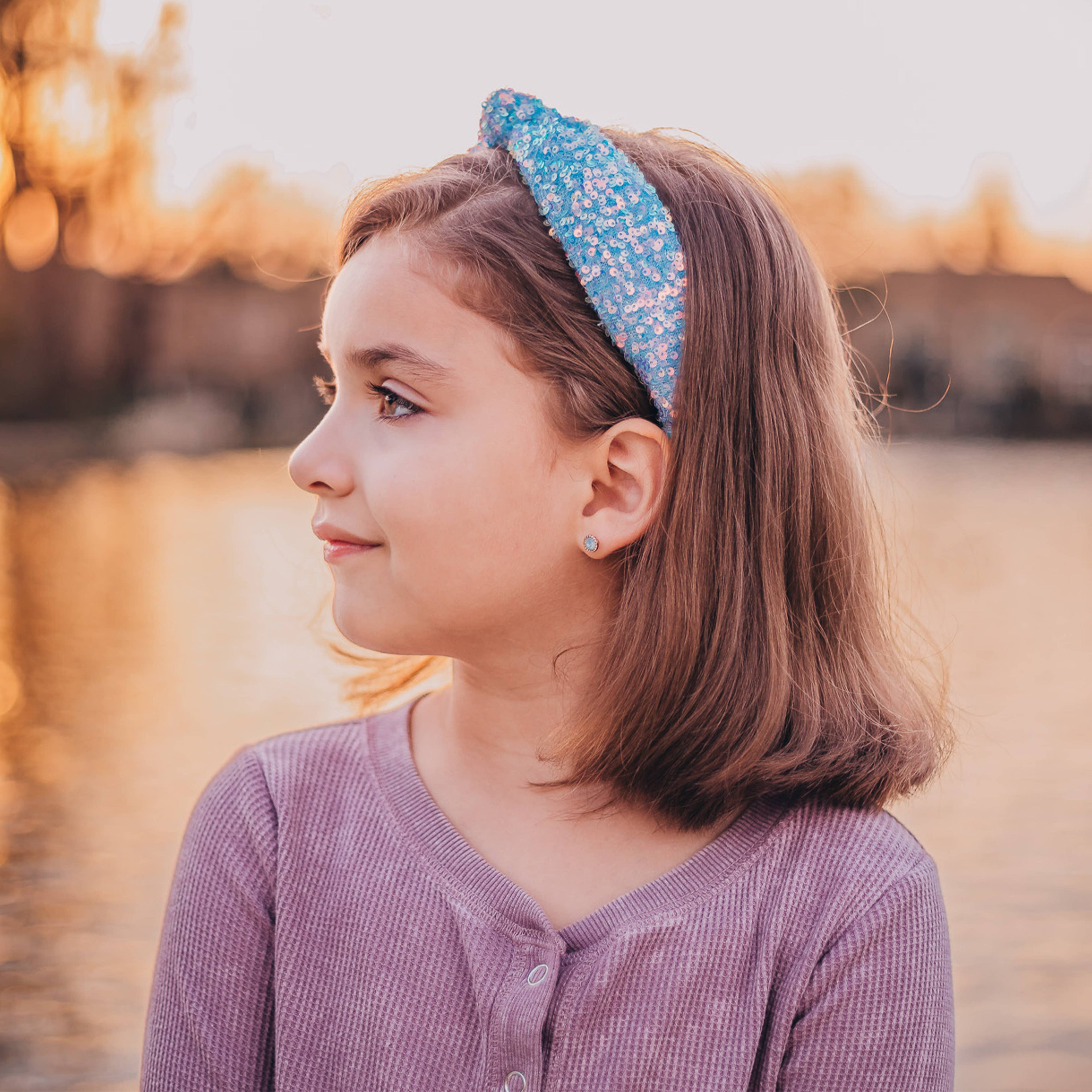 Kids Knot Headband - Rainbow Sequin Knotted Hair Accessories